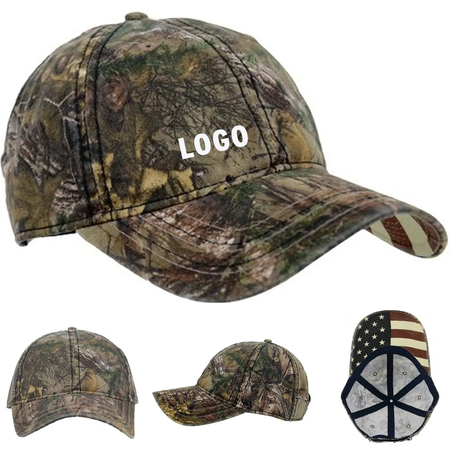 Tactical Camo Hat Stars Stripes Underbrim 2
