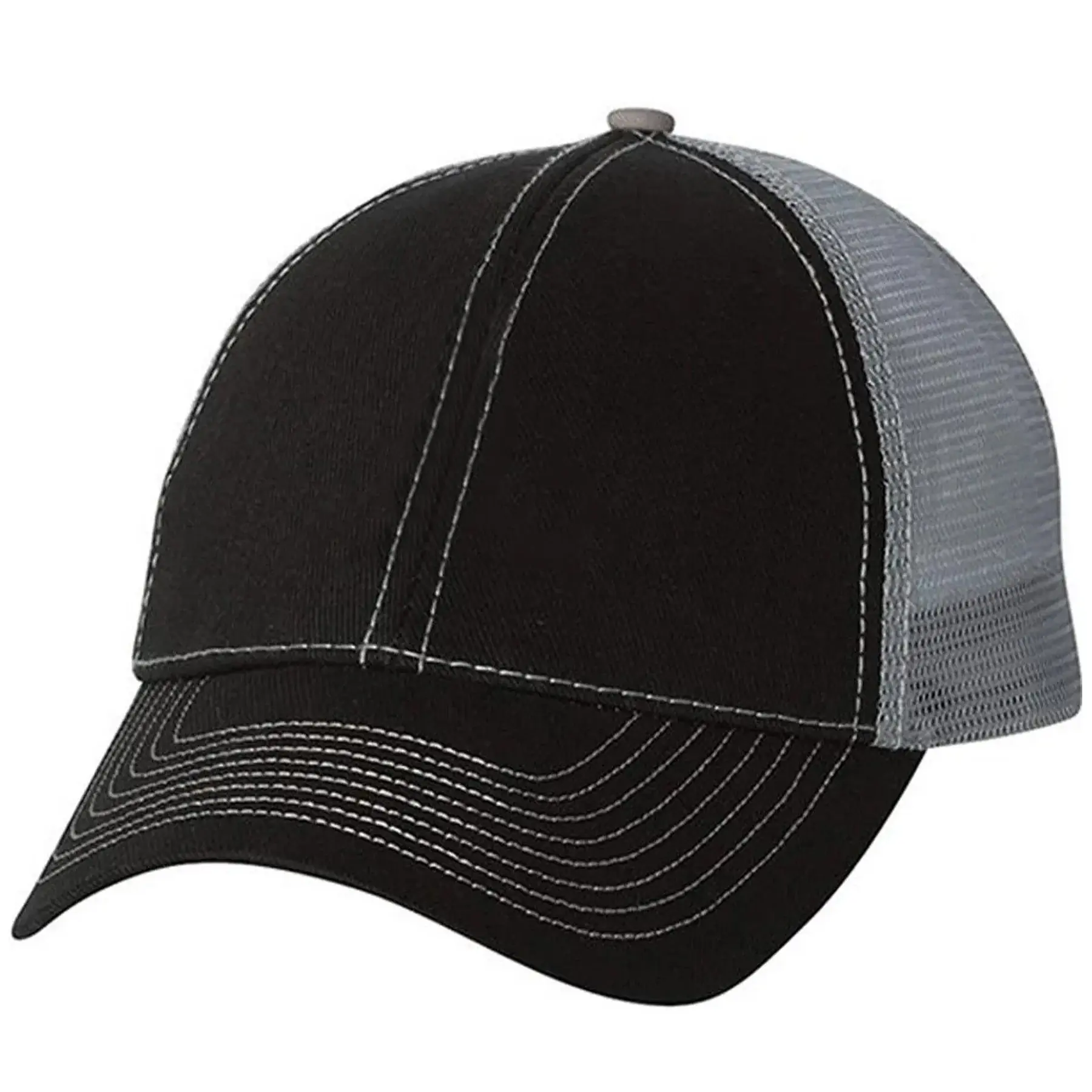 Structured Heavy Cotton Twill Trucker Hat Mesh Back