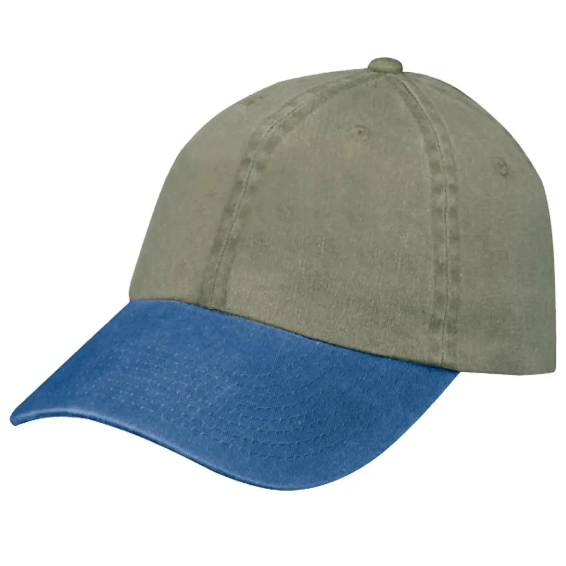 Vintage Wash Cotton Twill Baseball Cap with Adjustable Brass Buckle Strap