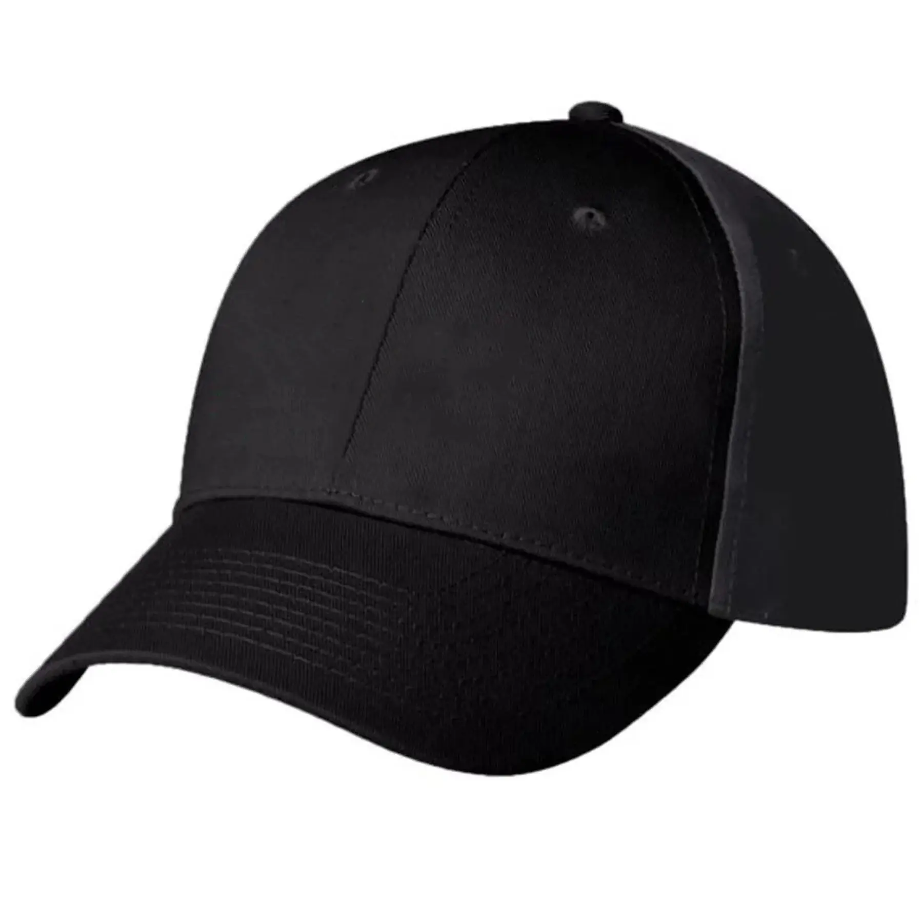 Embroidered Polyester Cap Six Panel Structured Crown Pre Curved Visor Hook Loop