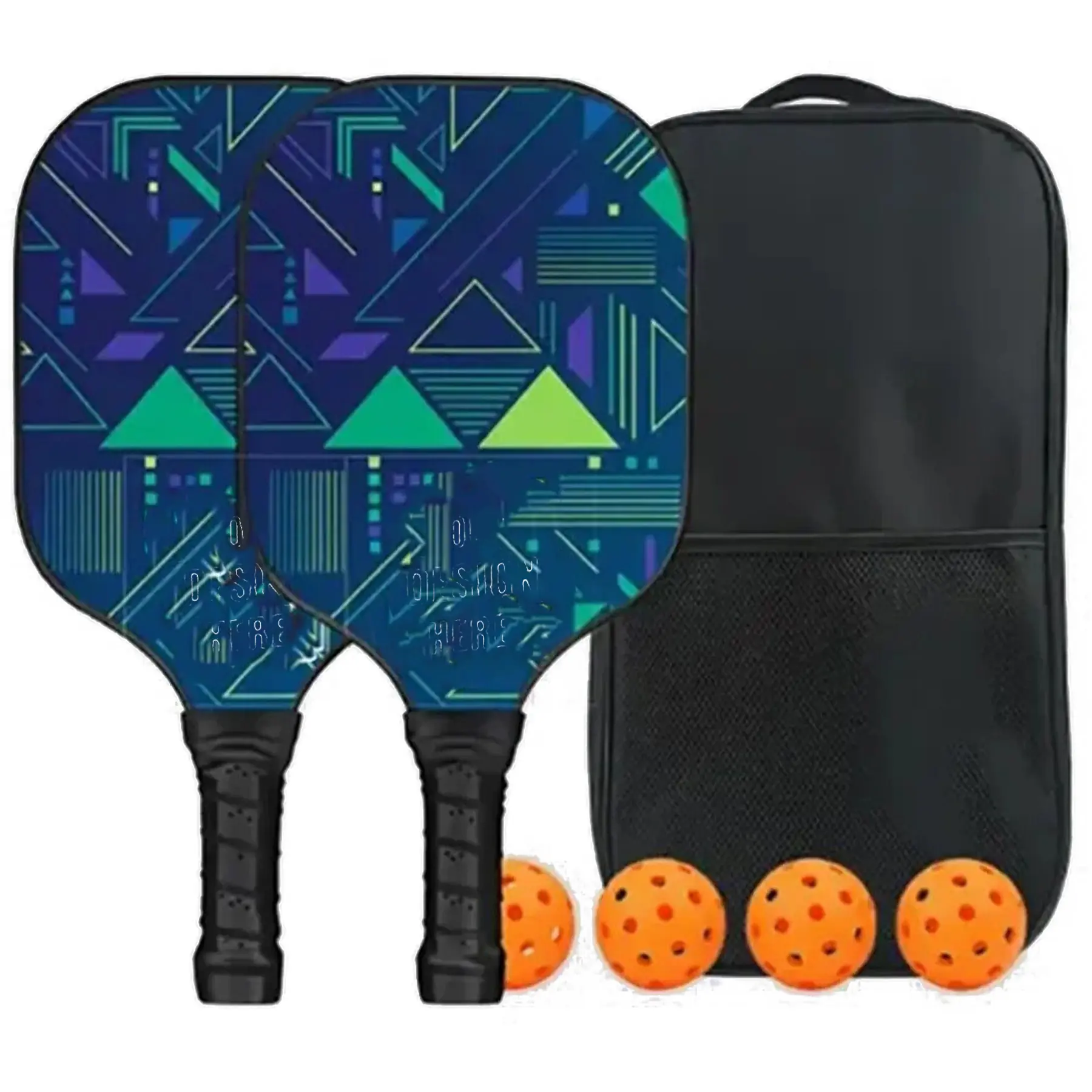 Premium Carbon Fiber Pickleball Paddle Set with Carry Bag