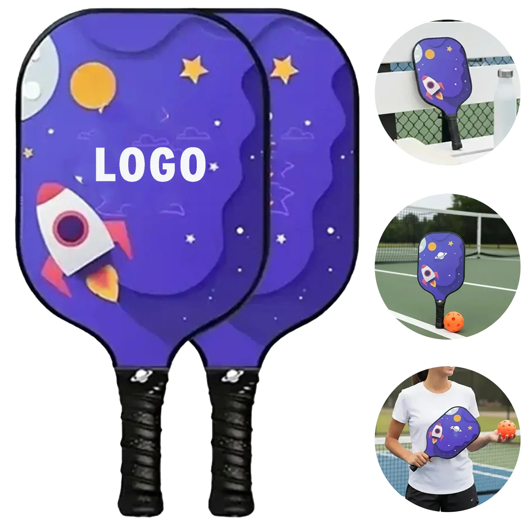 Lightweight Carbon Fiber Pickleball Rackets for Young Players 2