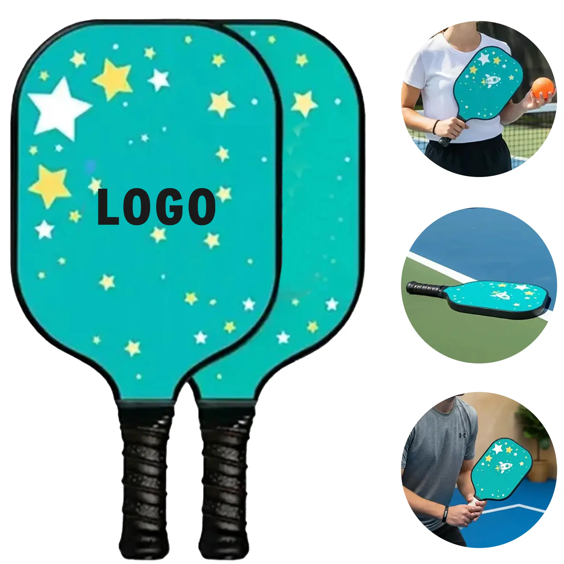 Junior Fiberglass Pickleball Paddles Children 2