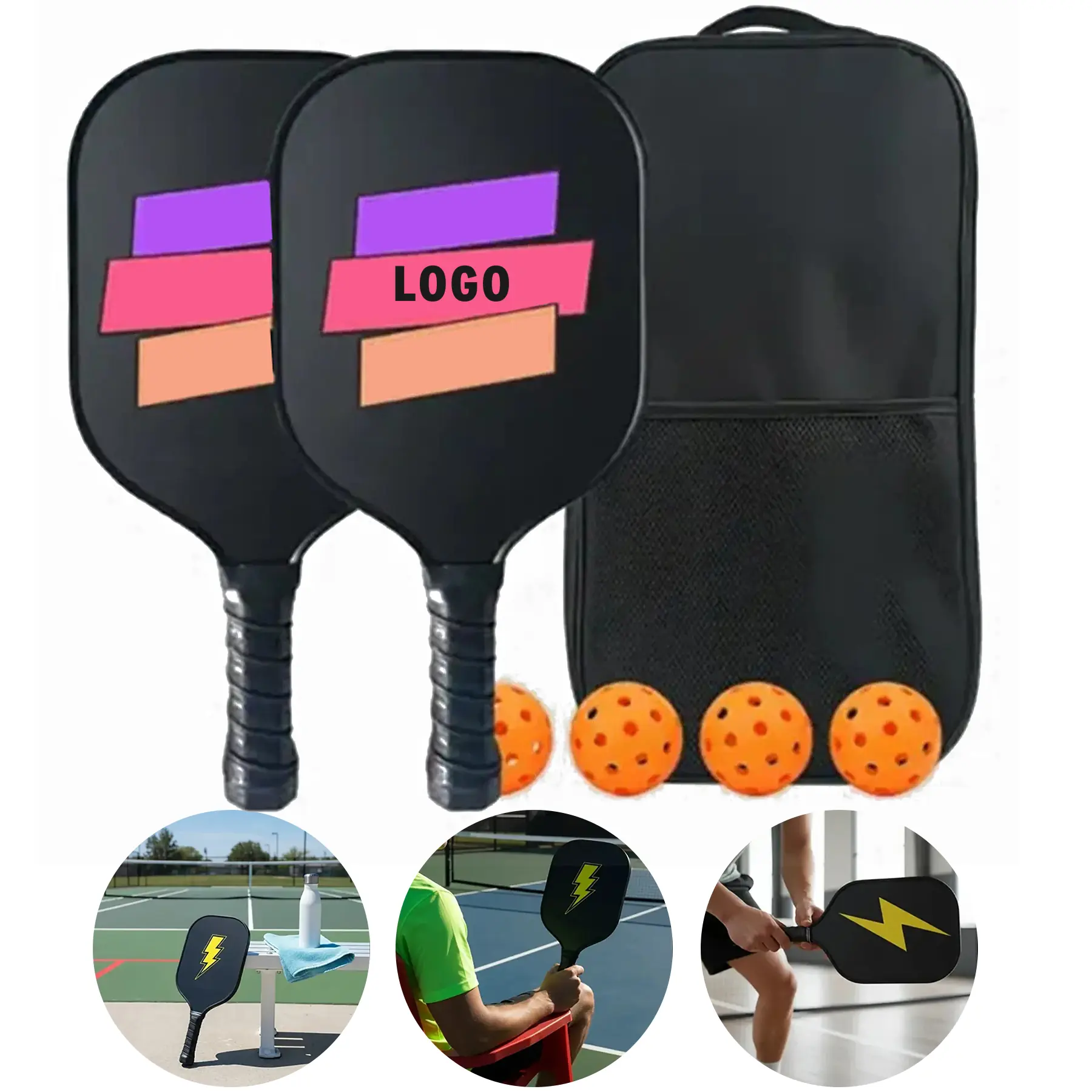 Competition Carbon Fiber Pickleball Paddle Set 2