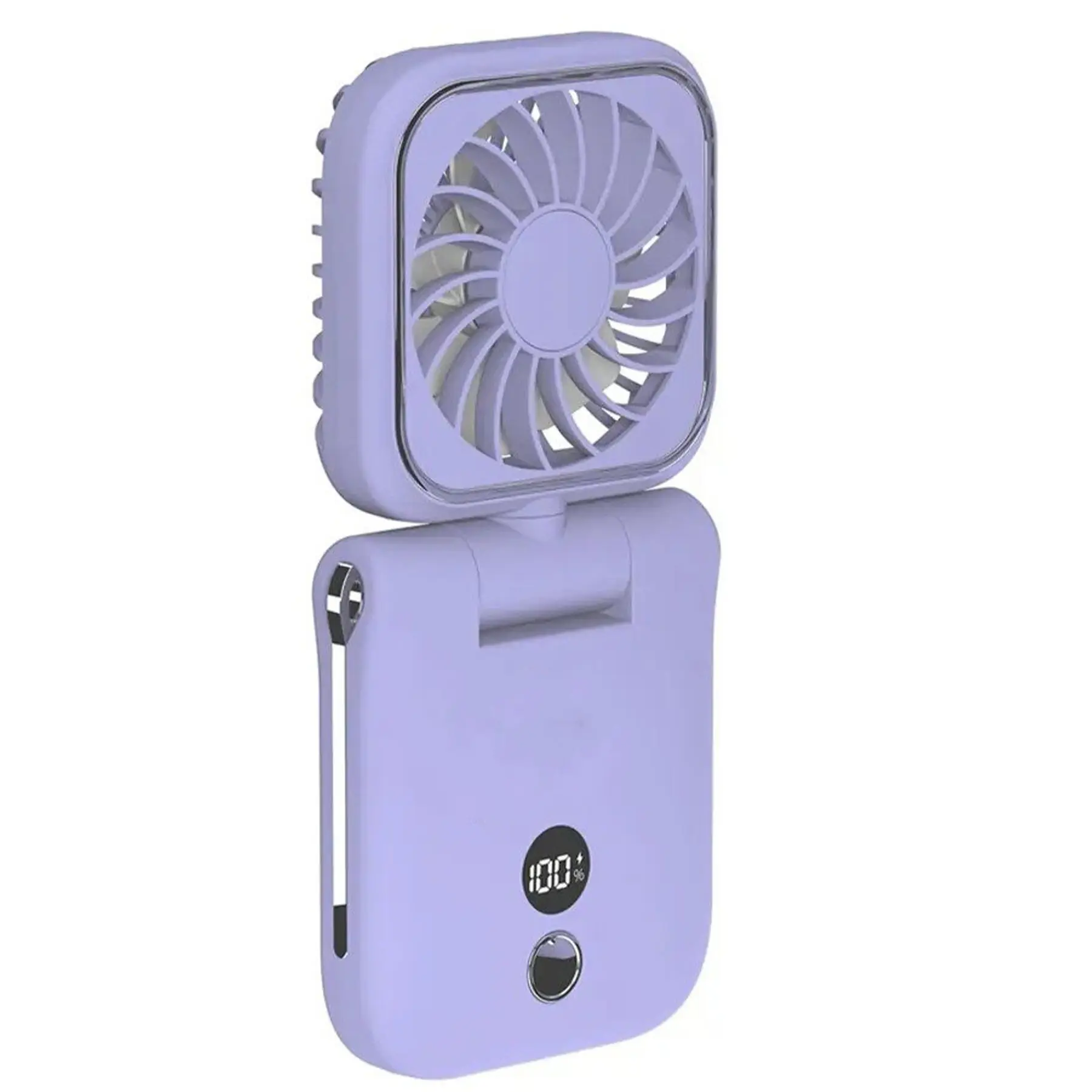 Portable Rechargeable Clip Fan LED Display Variable Speed