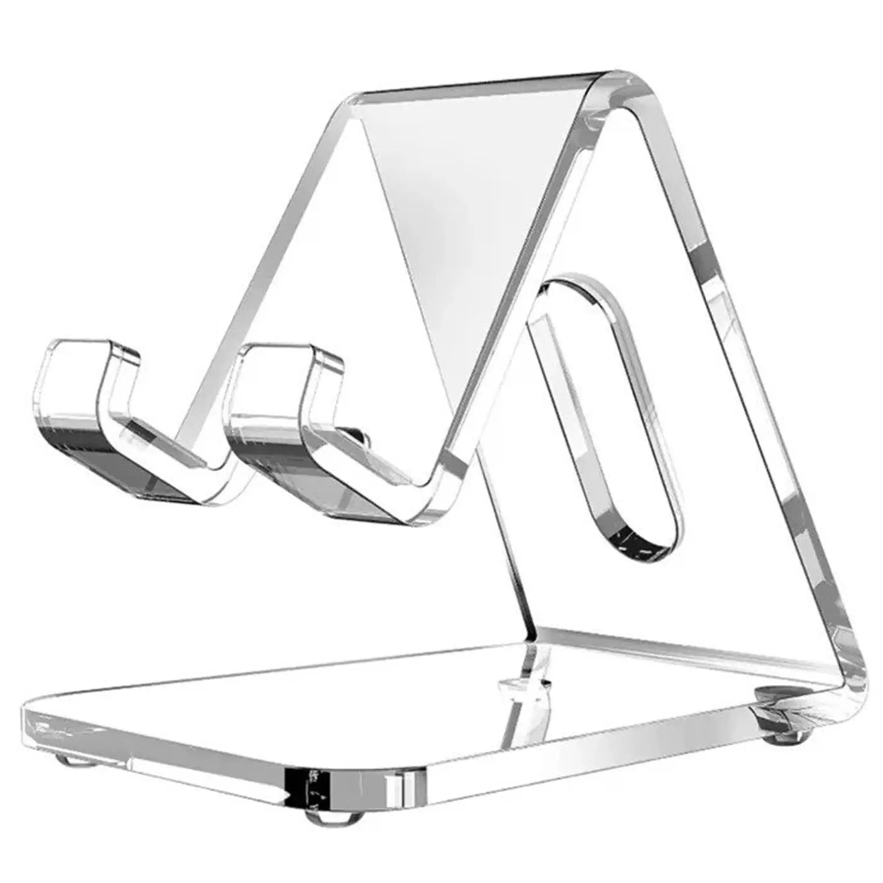 Clear Acrylic Stand Pad for Cellphone Tablet Desk Holder Sturdy Base