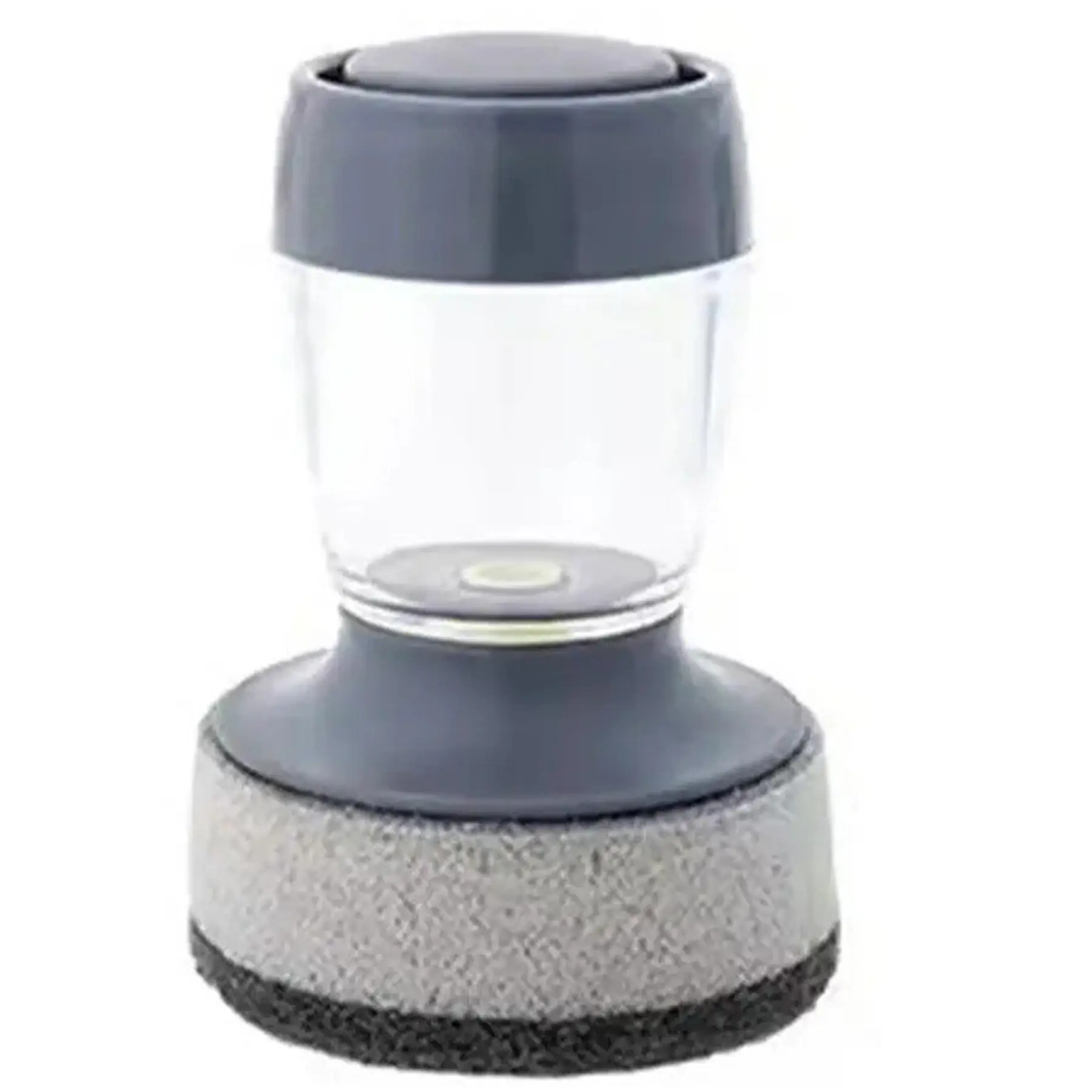 Kitchen Dish Scrub Brush with Liquid Soap Dispenser, Replaceable Nylon Bristles
