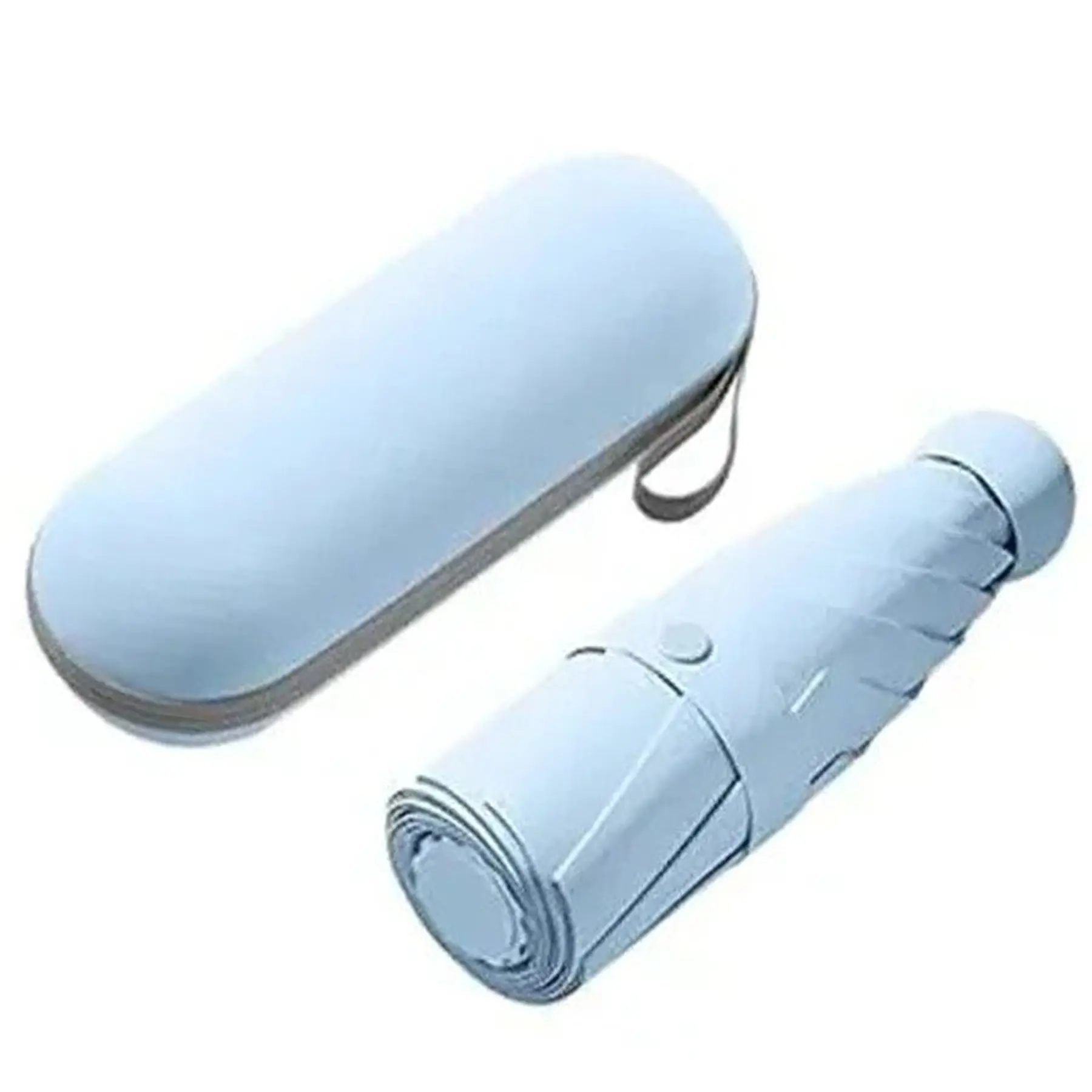 Compact Windproof Travel Umbrella with UV Protection and Storage Case