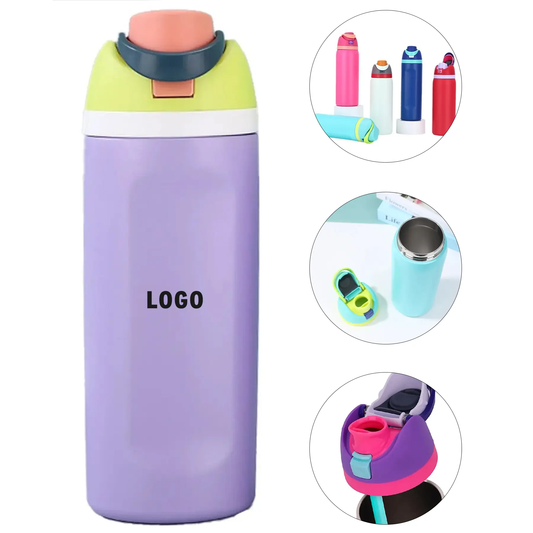 24oz Double Wall Vacuum Insulated Stainless Steel Water Bottle Sport Travel 2