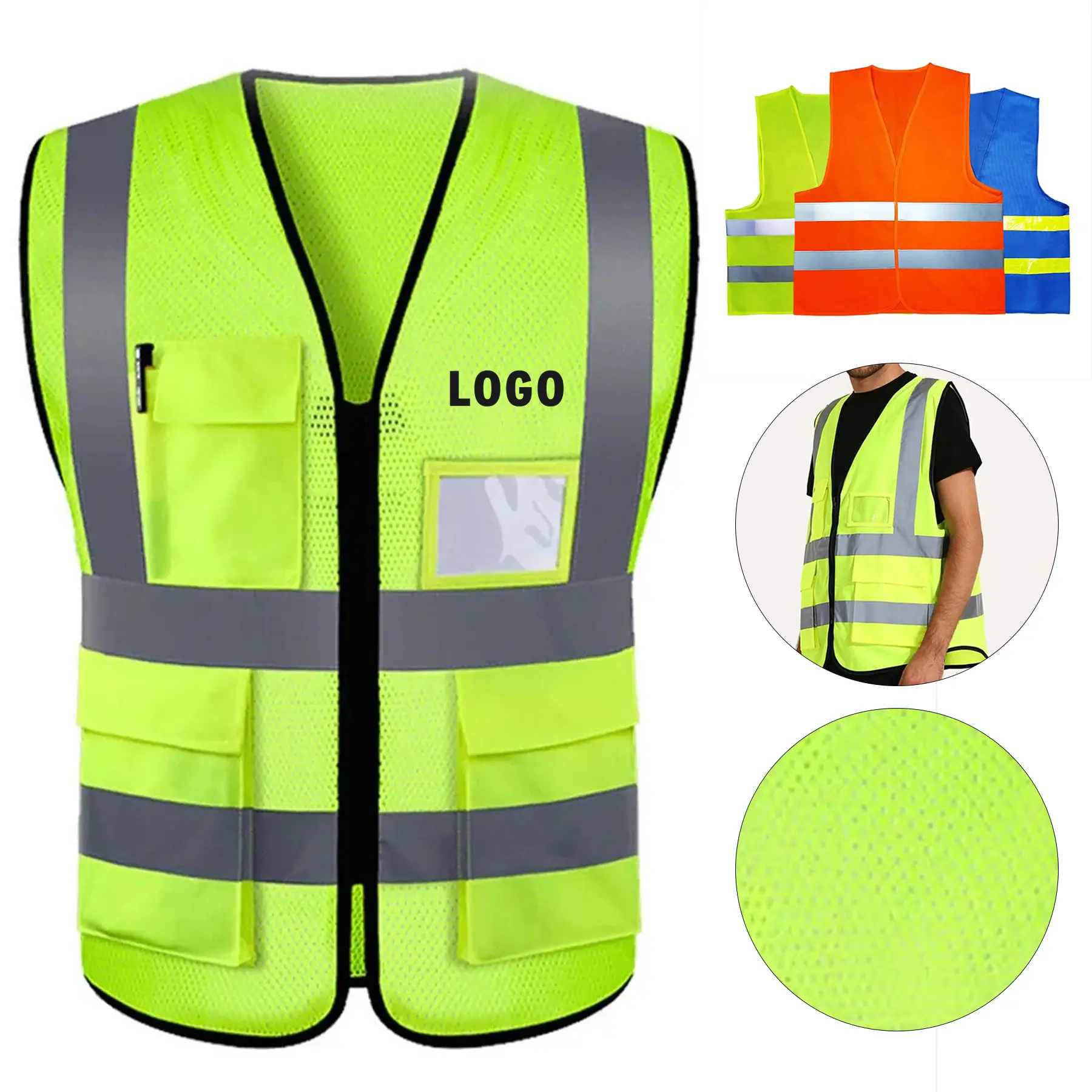 High Visibility Reflective Safety Vest Construction Crew 2