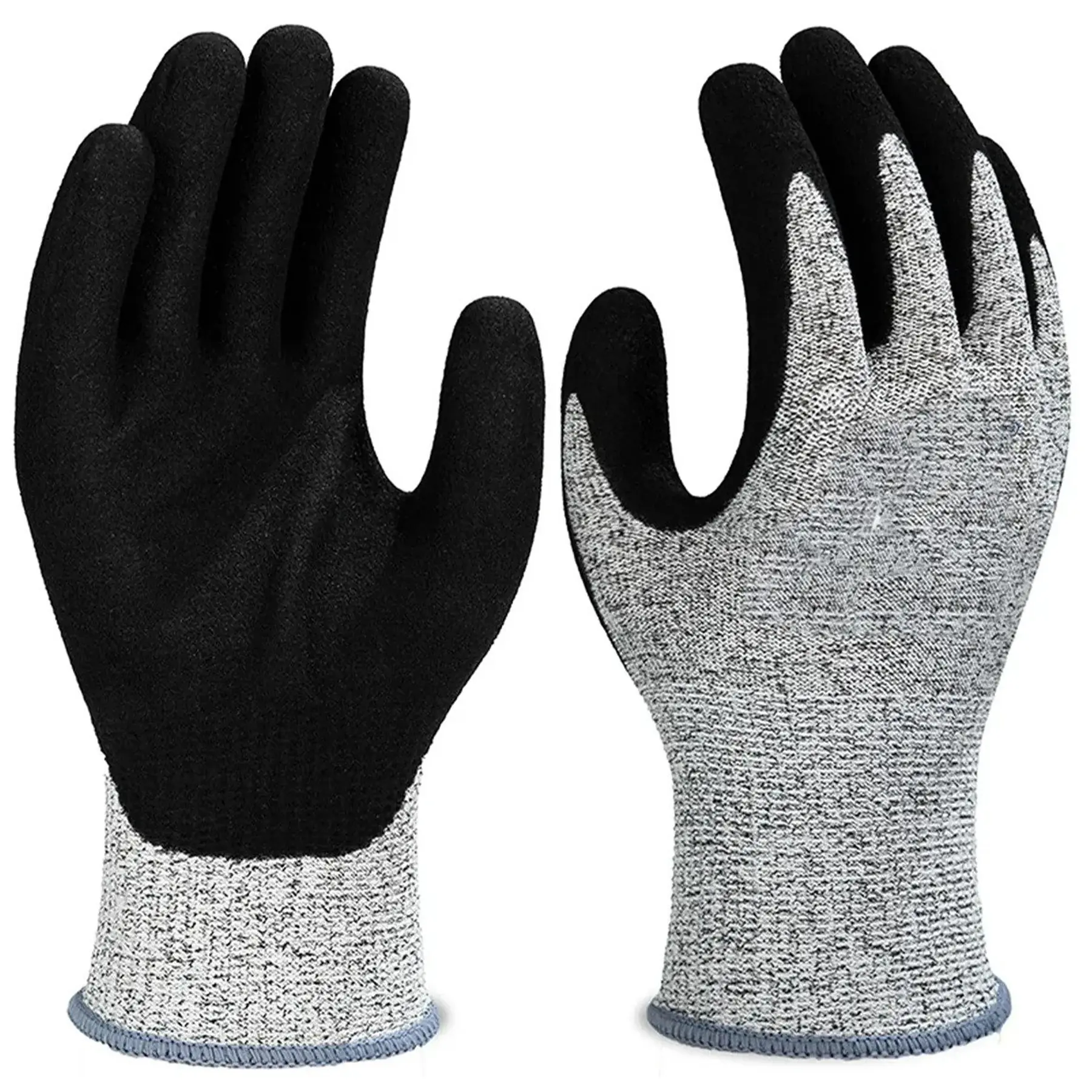HPPE Cut Resistant Work Gloves Men PU Coated Safety Gloves