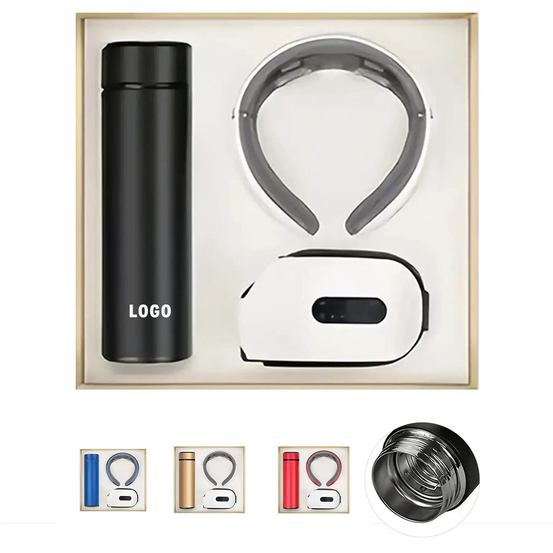 Wellness Gift Bundle Heated Mug Neck Massager Eye Relaxer 2