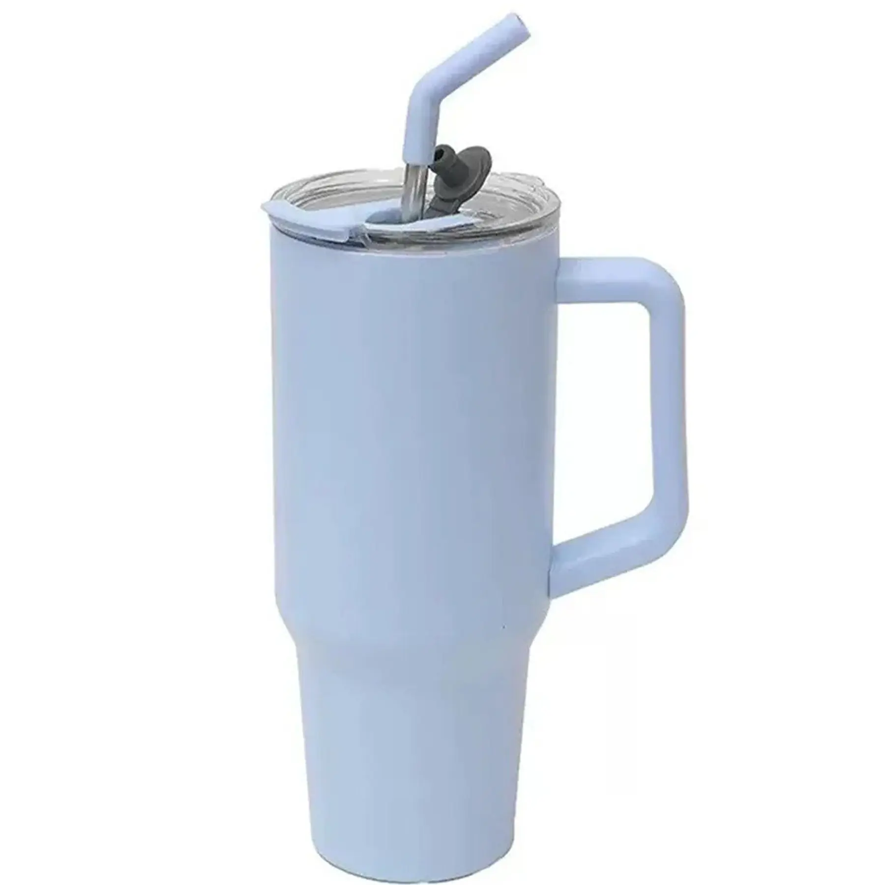 40 oz Insulated Stainless Steel Travel Tumbler with Handle and Straw