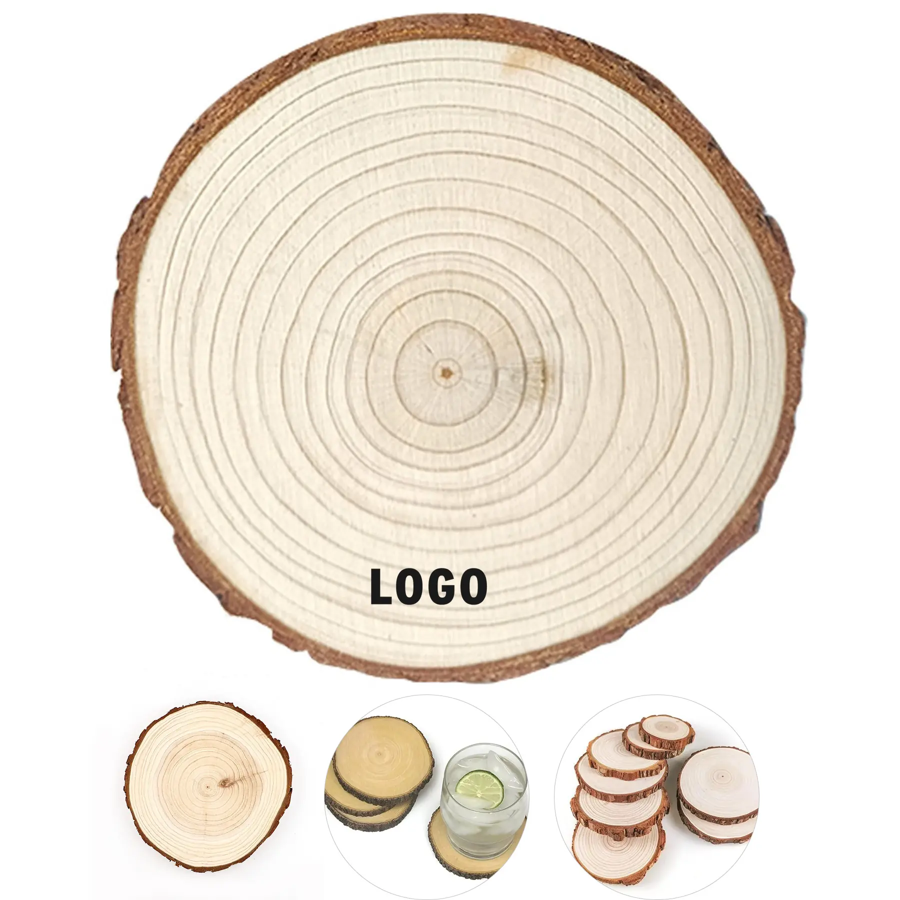 Personalized Bark Coasters Custom Logo 2