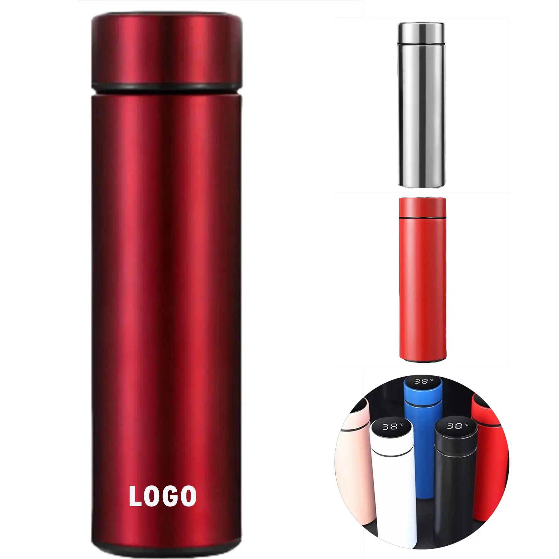Smart Touch Display Vacuum Insulated Stainless Steel Water Bottle 2