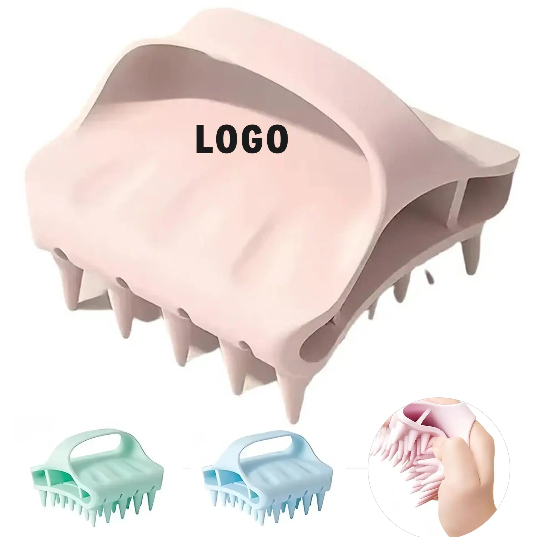 Soft Silicone Scalp Massager Brush Relaxing Wellness Tool 2