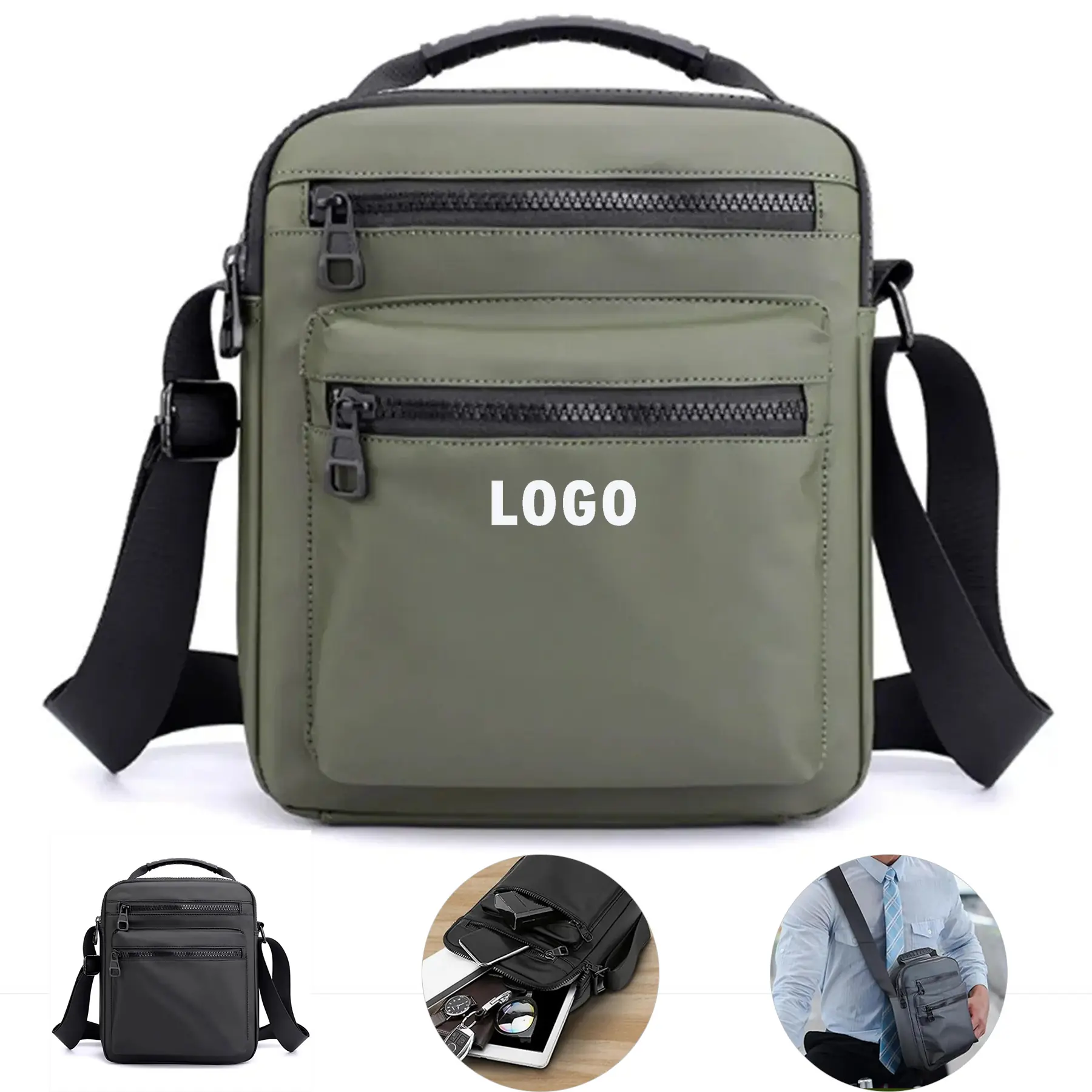 Water Resistant Casual Sling Bag with Multiple Pockets 2