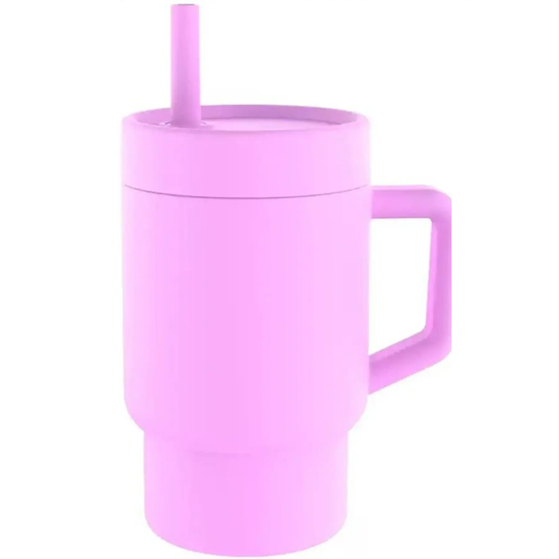 Custom Logo Silicone Travel Mug Handle Straw