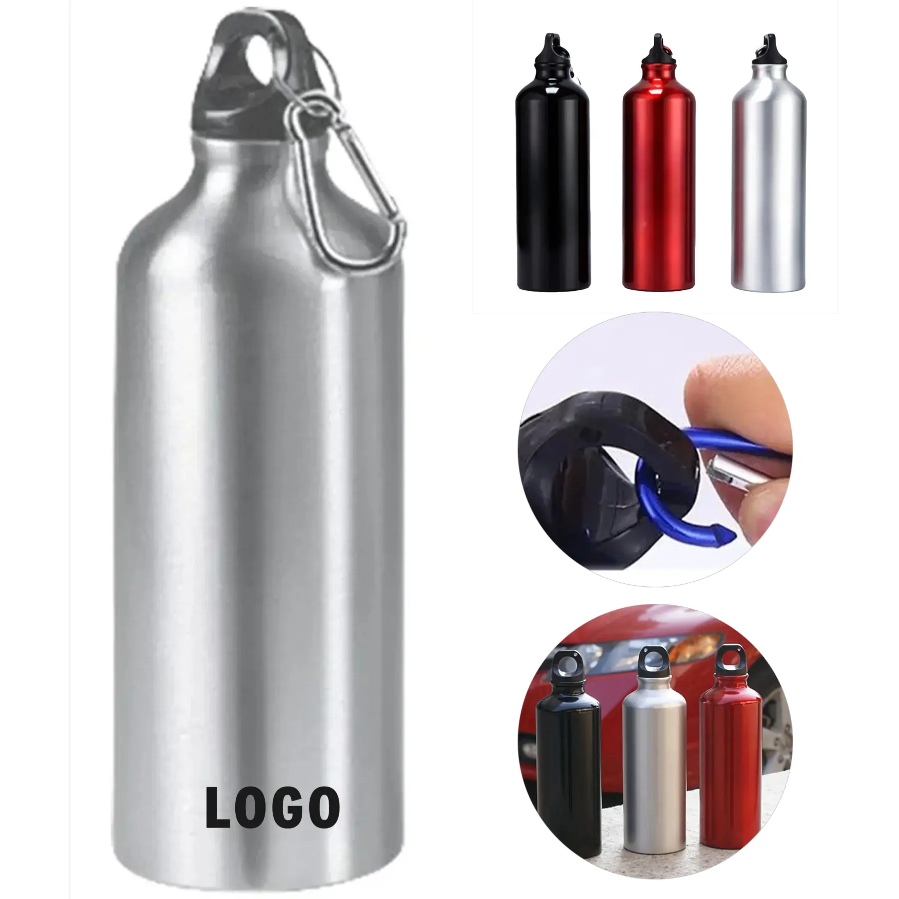 20oz Lightweight Aluminum Water Bottle Twist Cap Leak Proof Reusable Sport 2