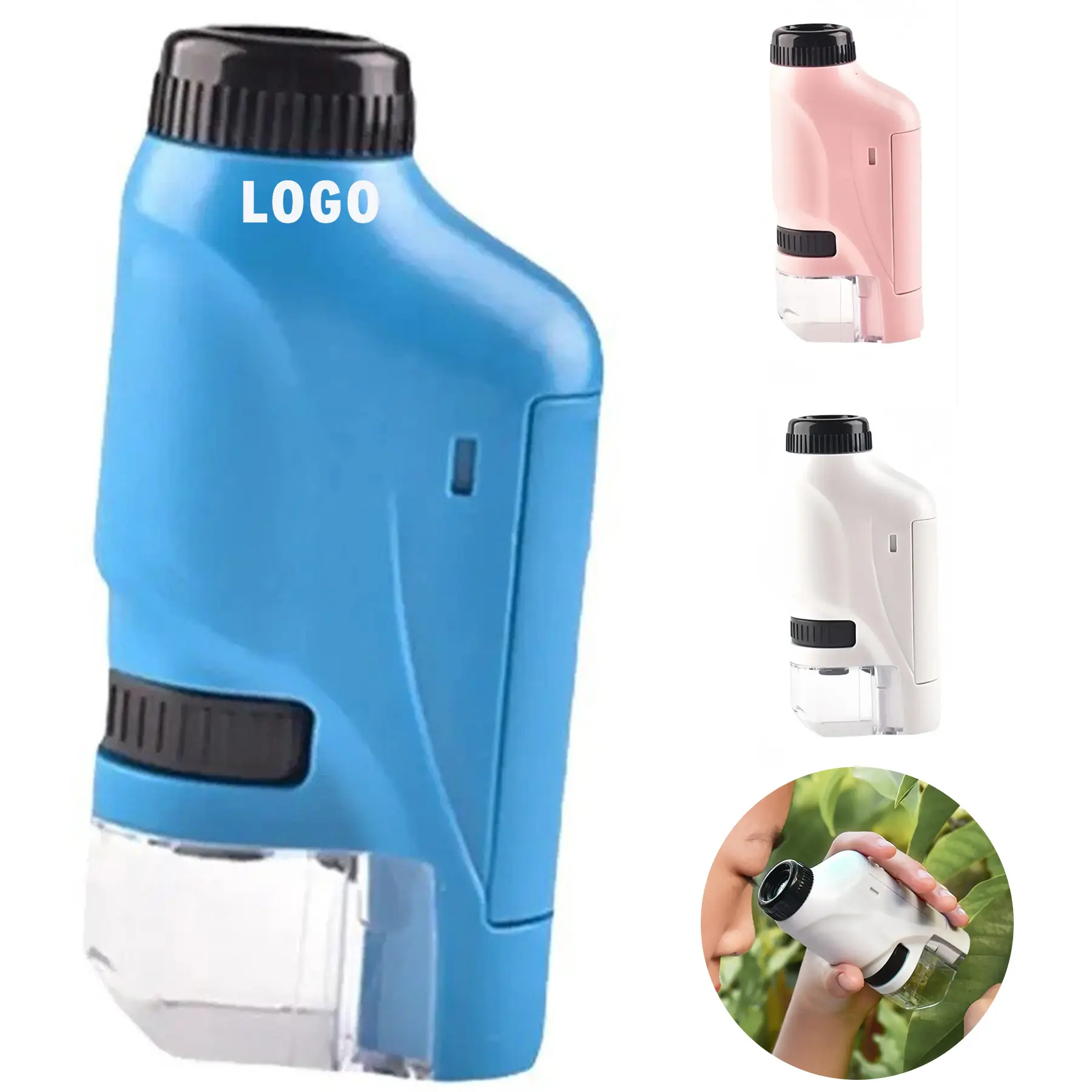 Children Handheld Microscope 60X 120X LED Lighted 2