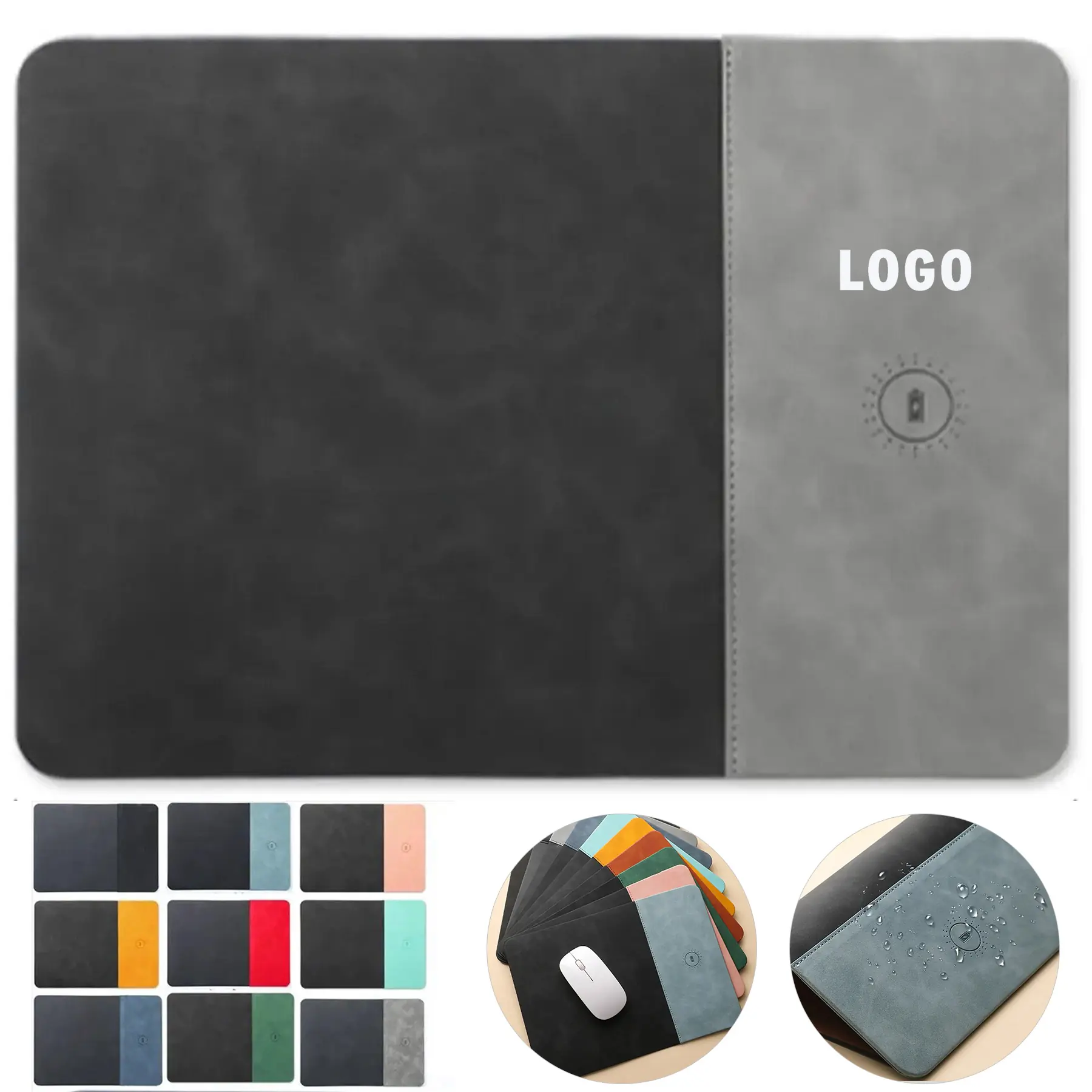 15W Fast Wireless Charging Mouse Pad Office Desk Mat 2