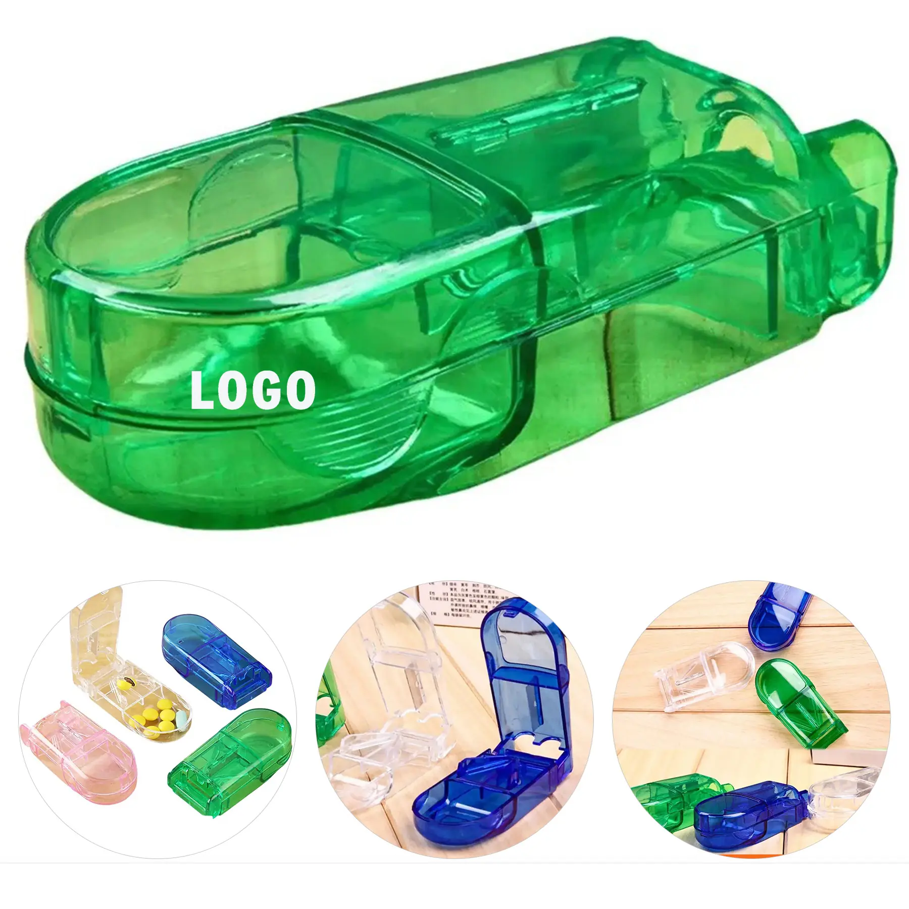 Senior Clear Pill Cutter Splitter Storage Case 2