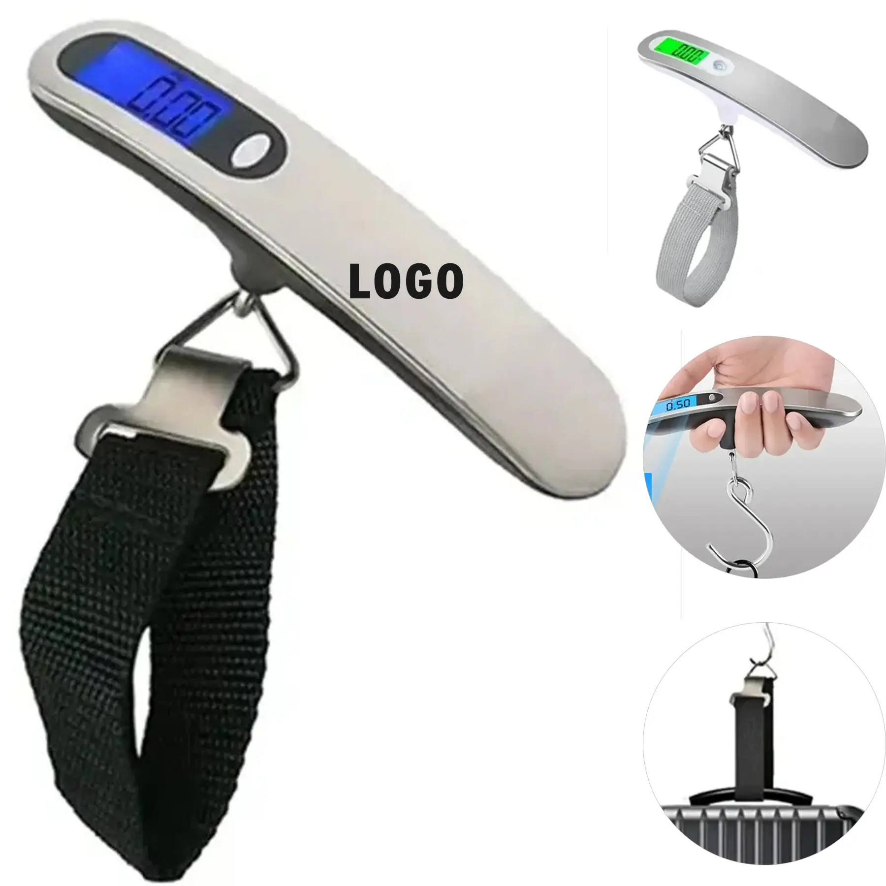 Portable Rechargeable Digital Hand Luggage Scale with Backlit Display 2