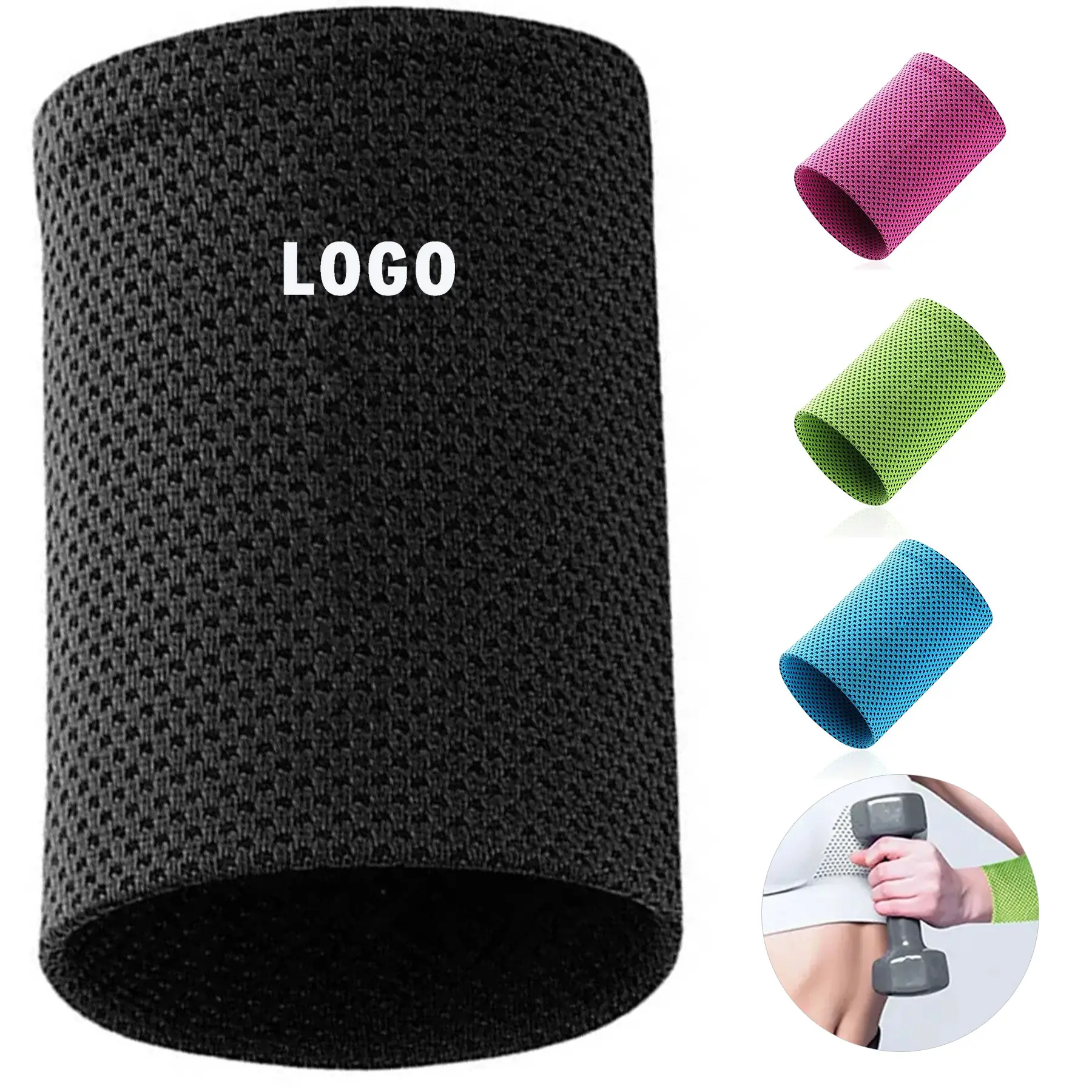 CoolSense Sports Wrist Band Breathable Sweat Wipe 2