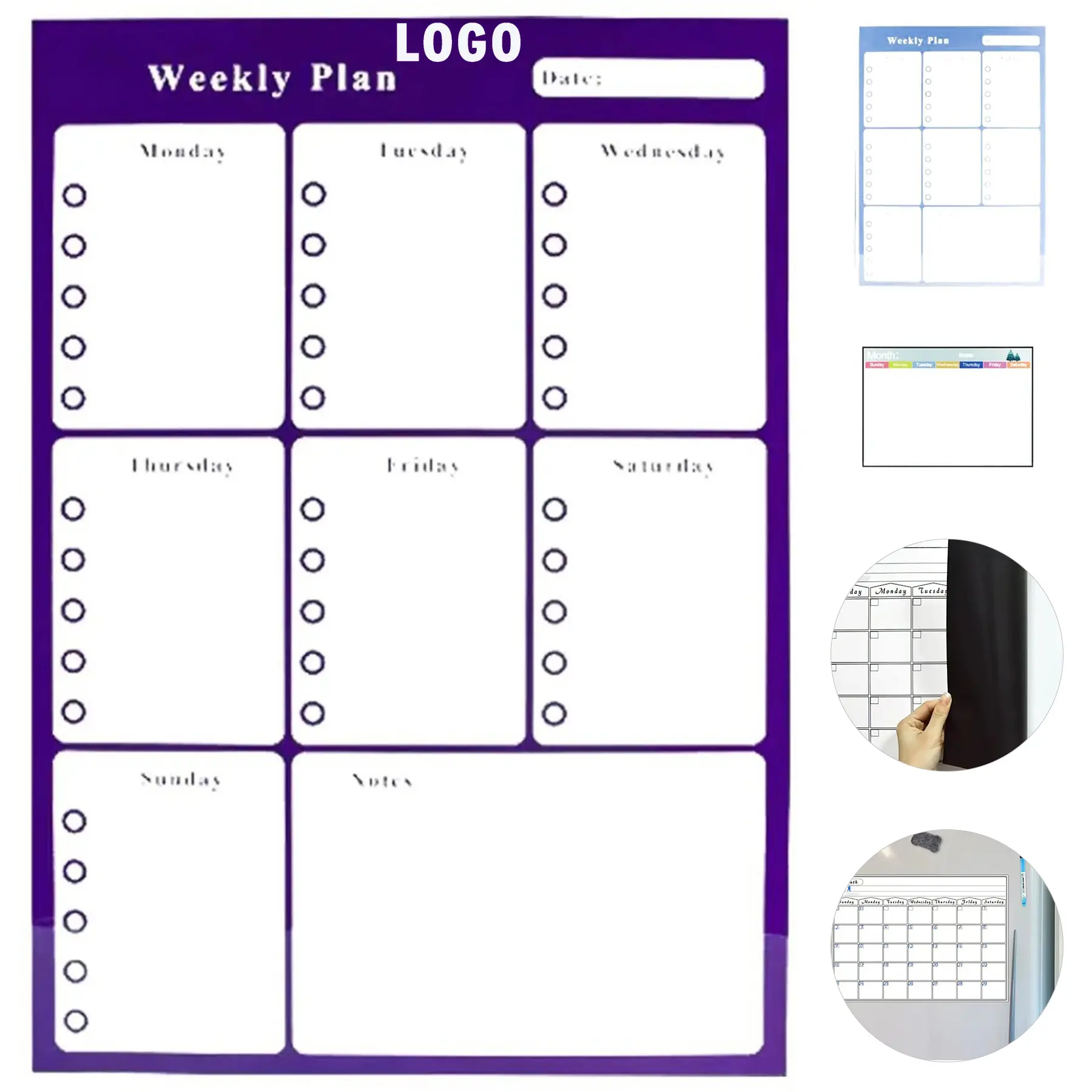 Custom Logo Magnetic Dry Erase Fridge Memo Board 2