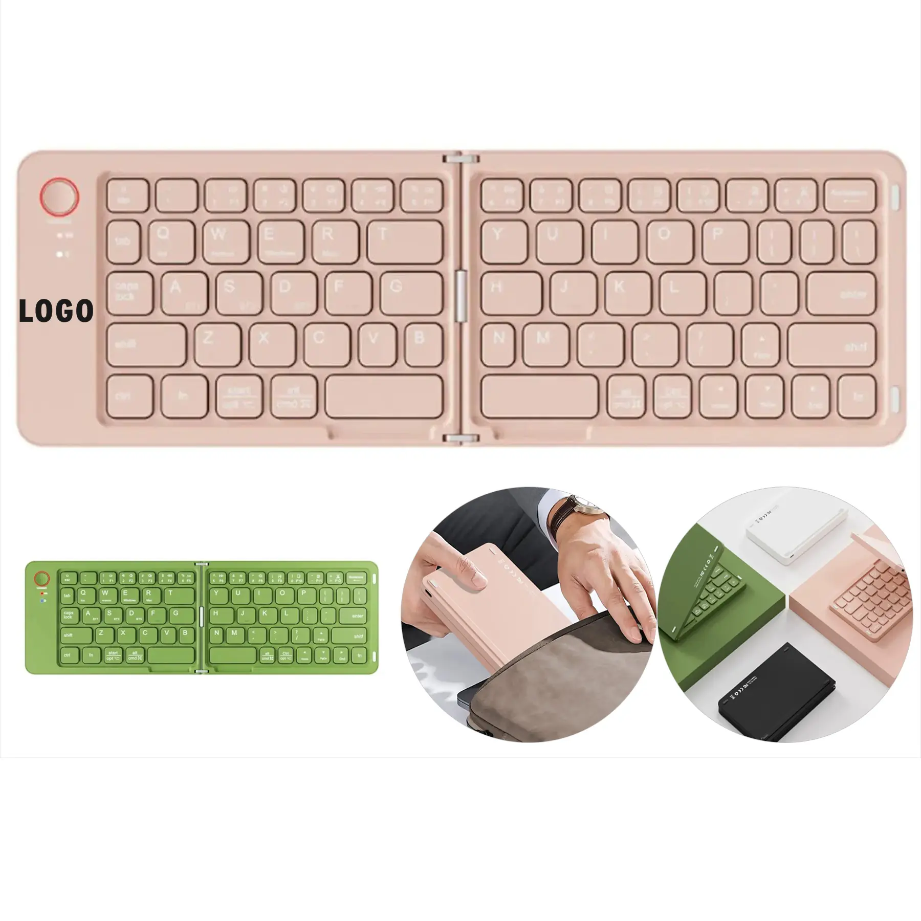 Compact Foldable Bluetooth Keyboard Ideal Portable Typing Solution 2
