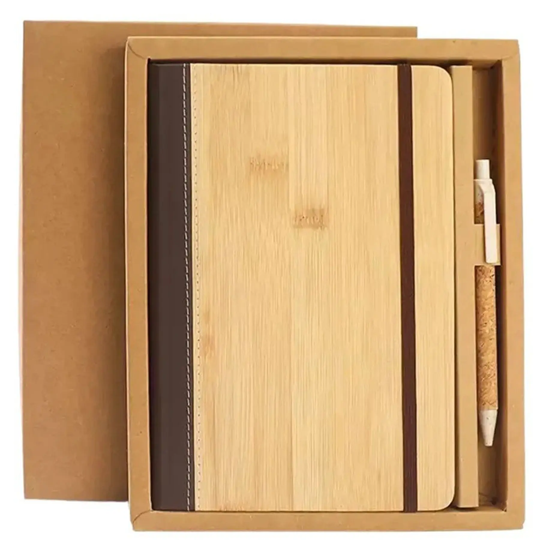 Eco Friendly Bamboo Notebook Pen Bundle Business Gift Set