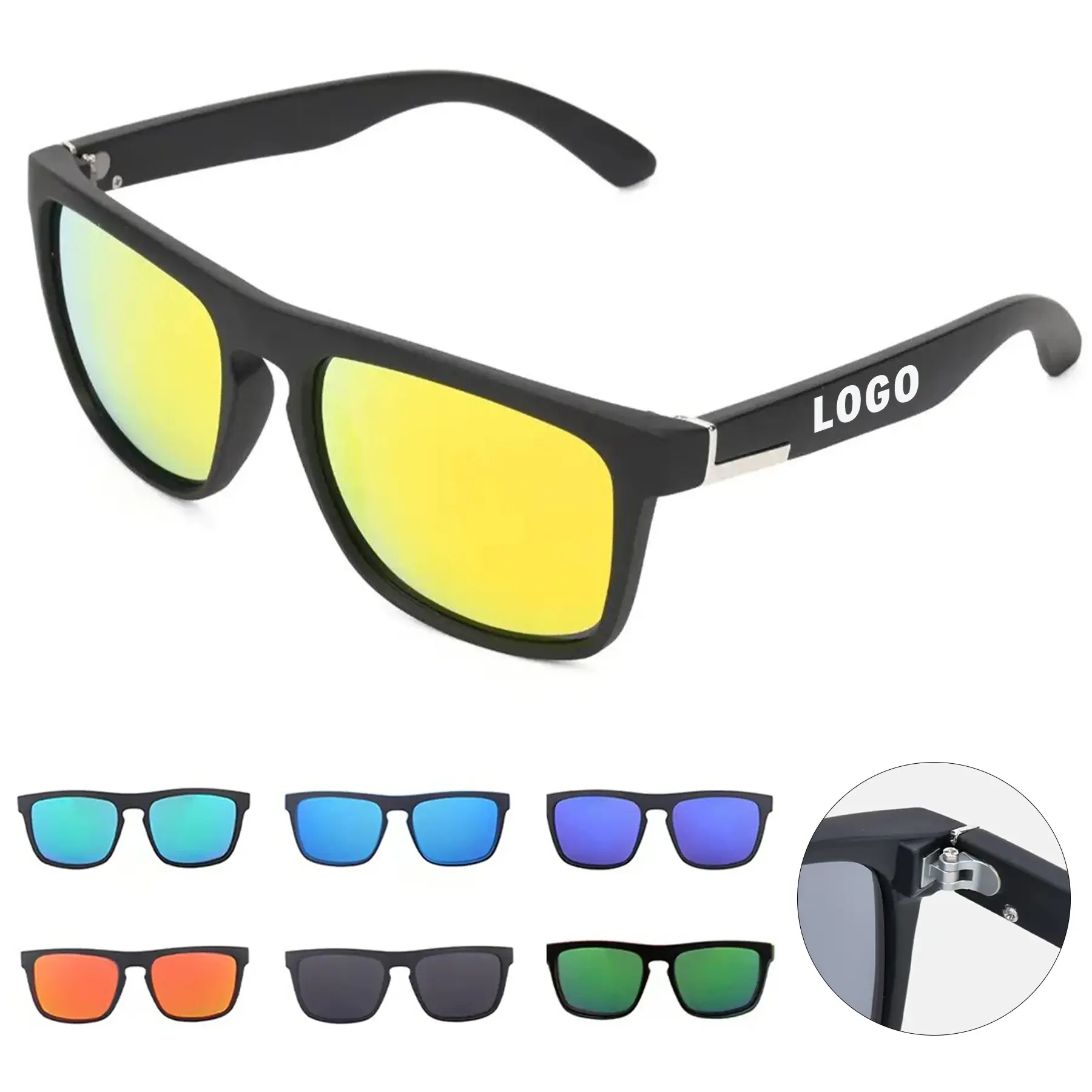 Custom Logo Polarized Sports Sunglasses UV400 Protection 2