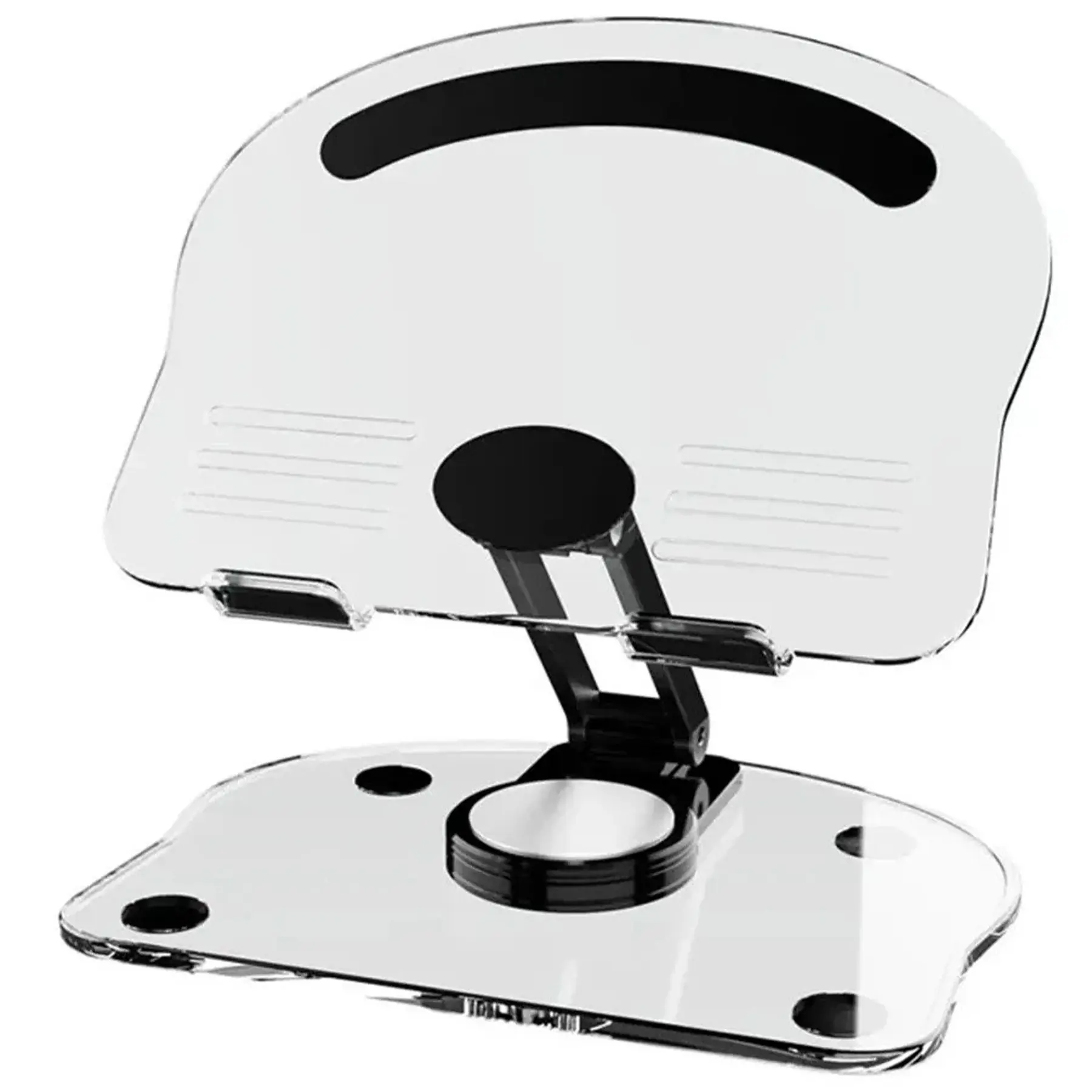Clear Acrylic Phone Tablet Stand 360 Rotating Foldable Portable
