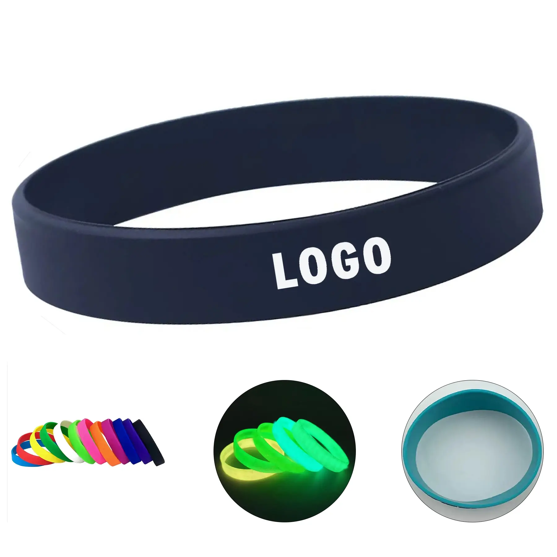 Glow Dark Sports Wristband Durable Night Event Wear 2