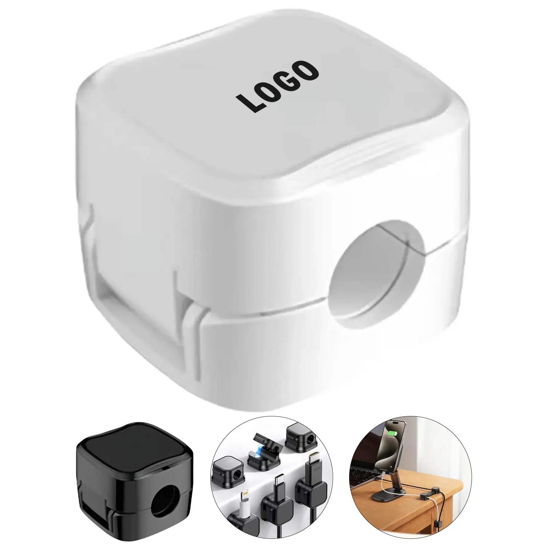 Compact Desktop Cable Organizer Clip 2