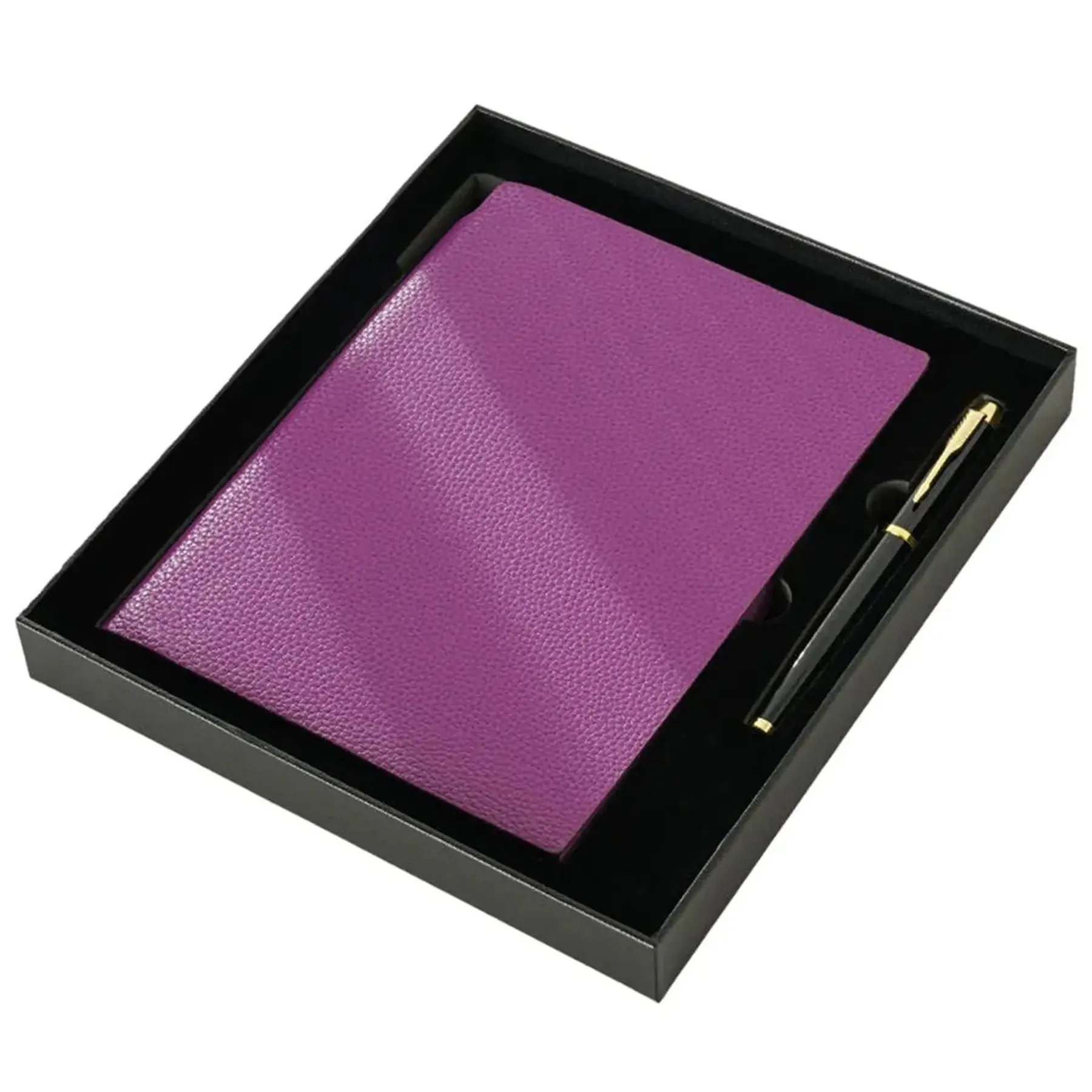Luxury Faux Leather Notebook Pen Gift Set Elegant Box