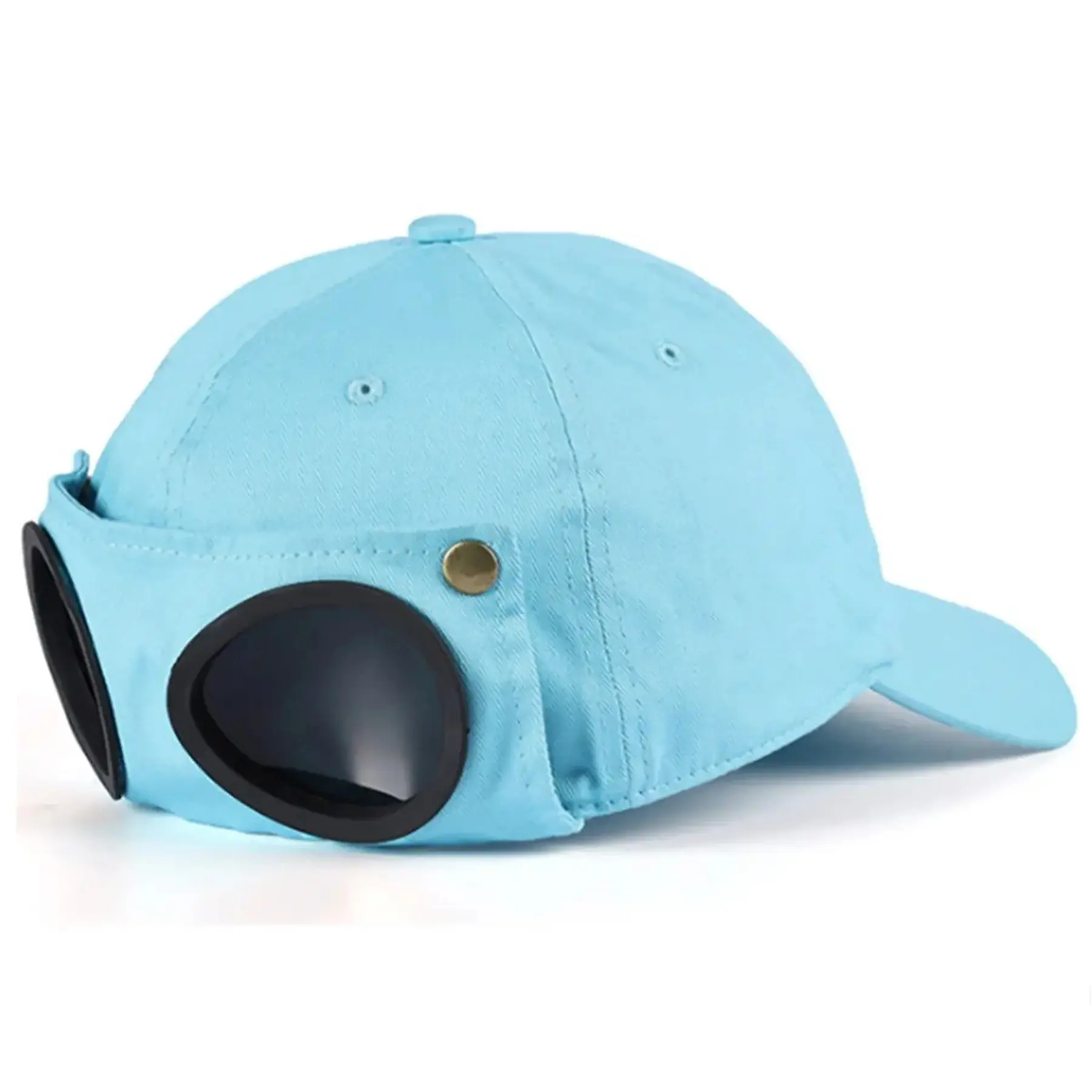 Aviator Baseball Cap Integrated Sunglasses