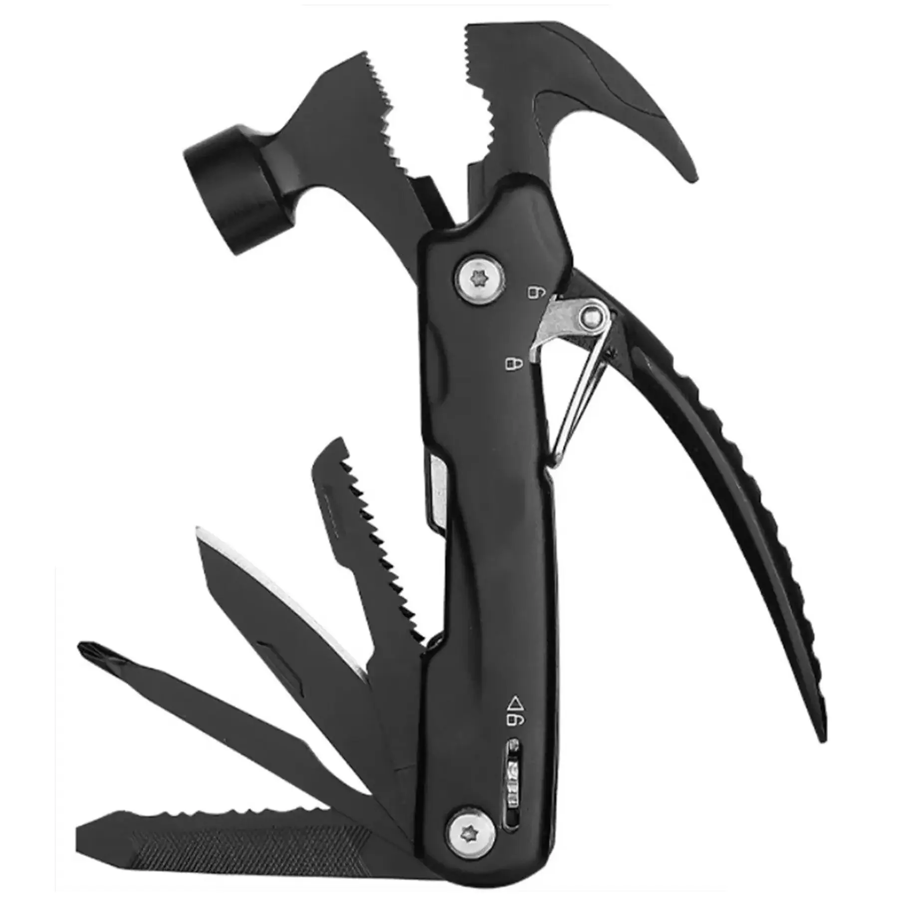 Compact Emergency Multi-Tool Hammer Pliers Saw Knife