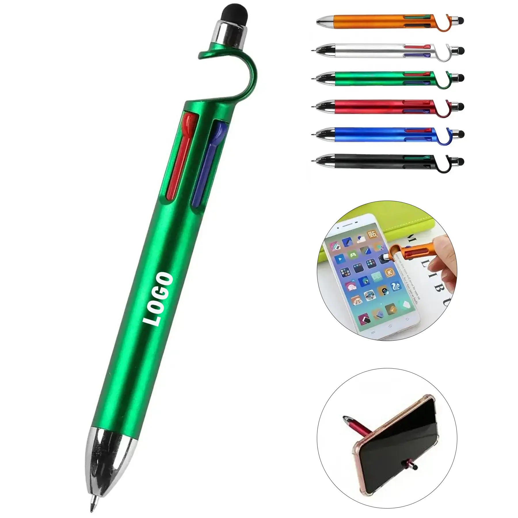Multicolor Stylus Pen Phone Stand Ballpoint Promotional Gift 2