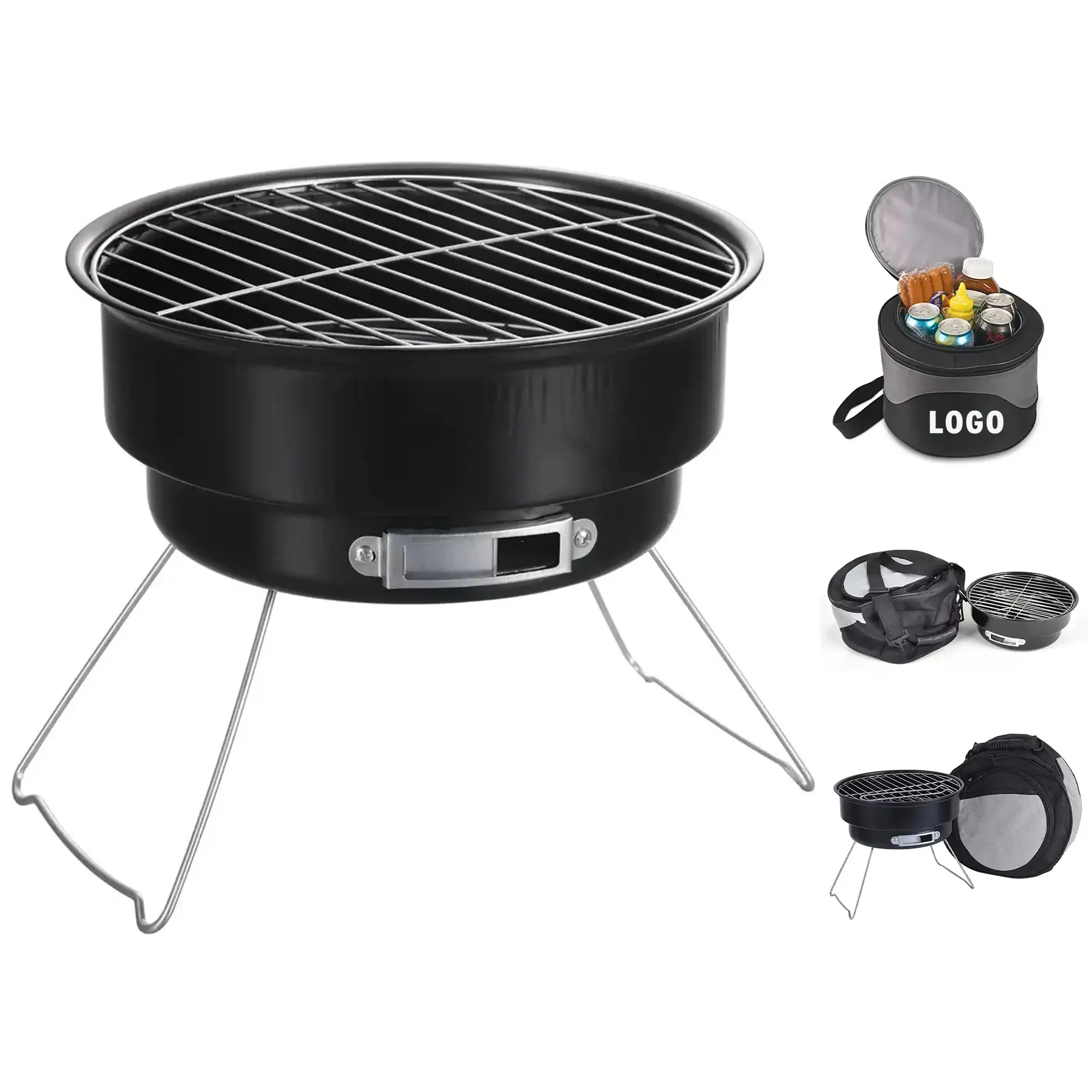Portable Foldable BBQ Grill Carrying Bag Outdoor Cooking 2