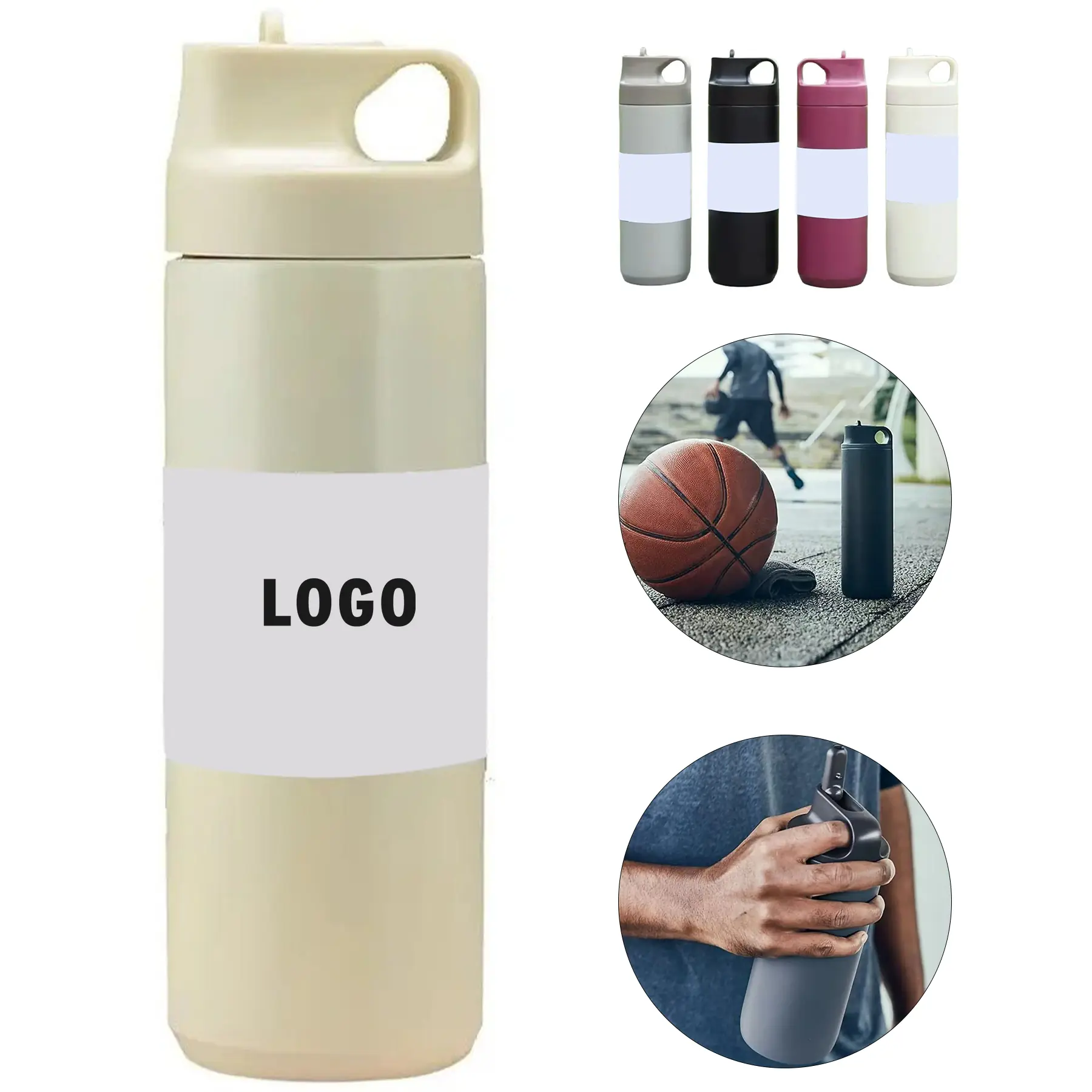 18 Oz Stainless Steel Tumbler Straw Sport Travel 2