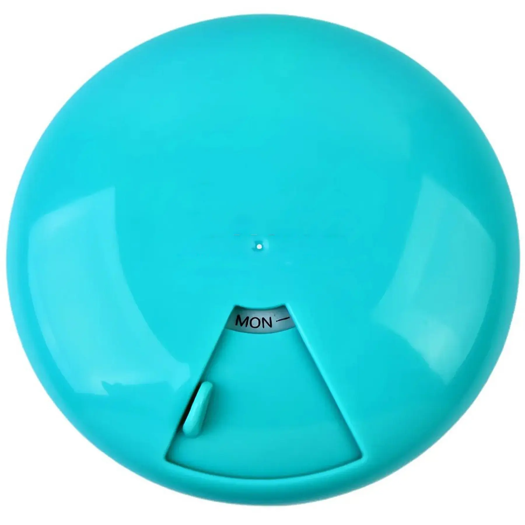 Weekly Rotating Pill Organizer Compact Portable Round Medication Box