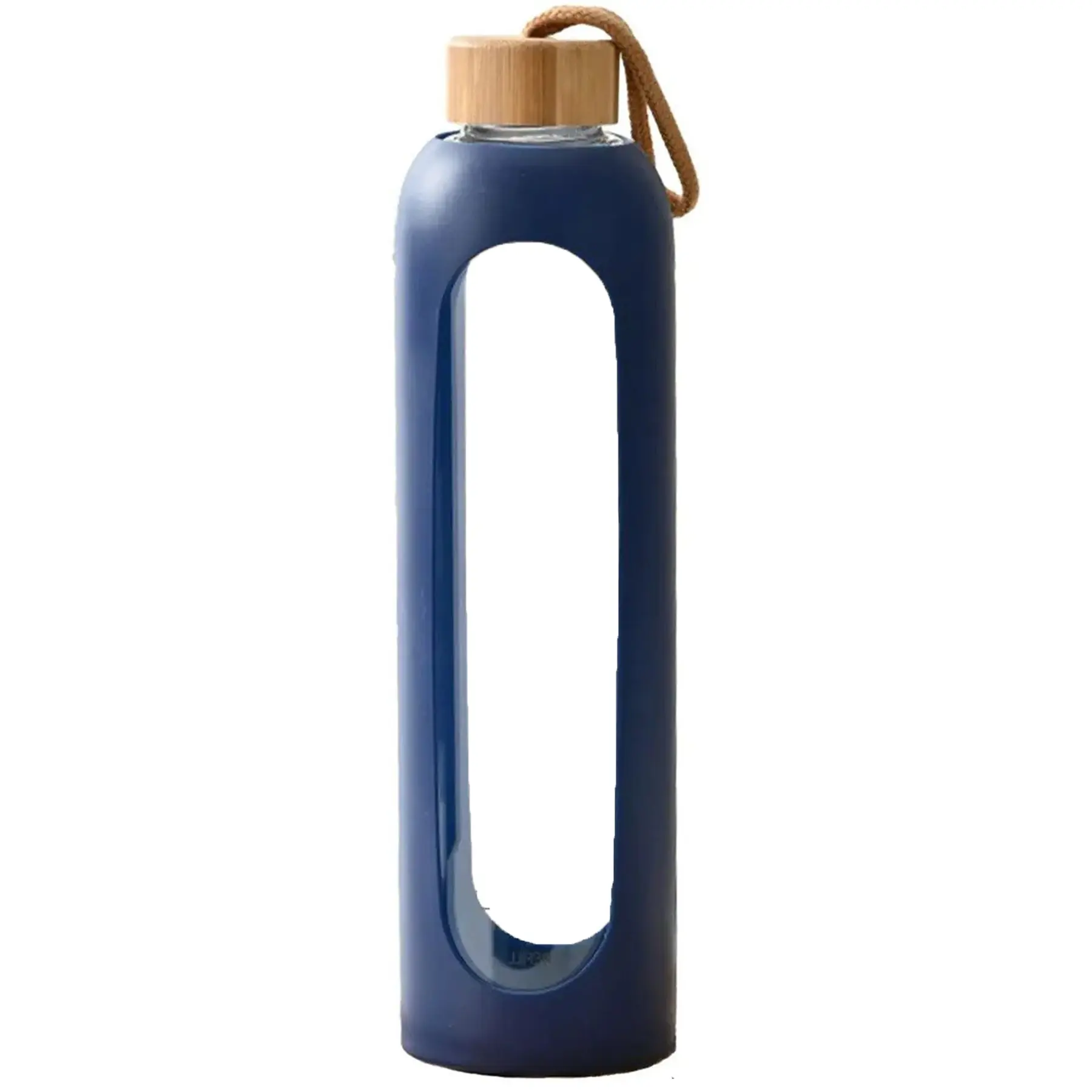 Silicone Sleeve Glass Water Bottle 34oz Motivational Tracker