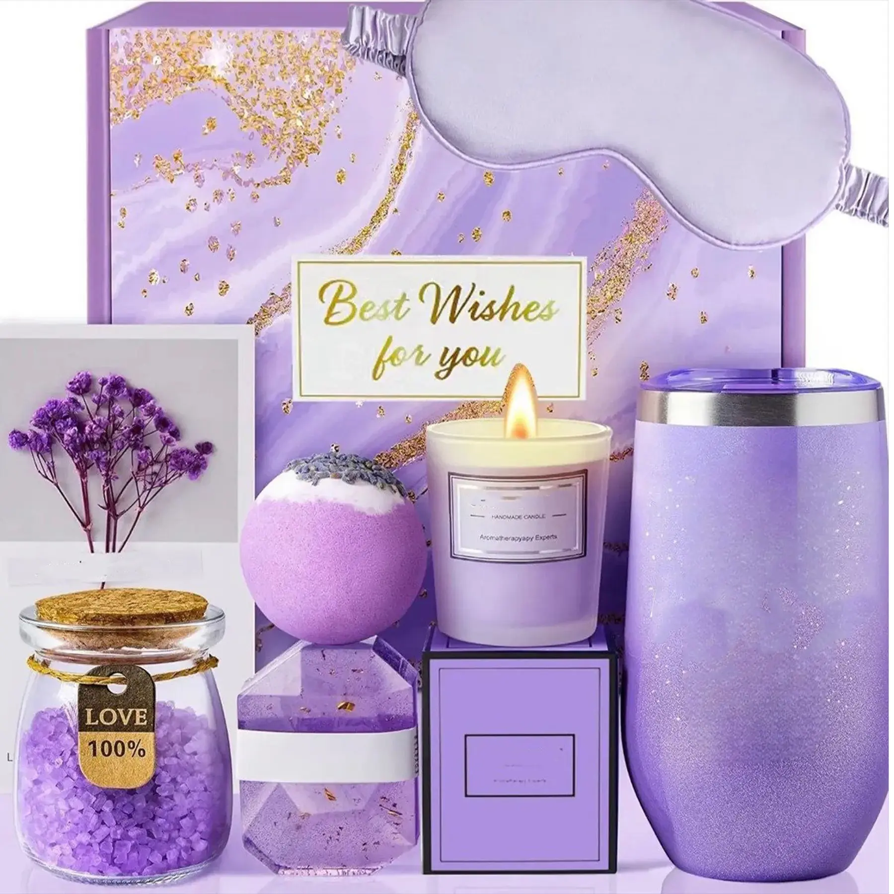 16oz Cup Pink Spa Gift Set Women Birthday Valentine Gift