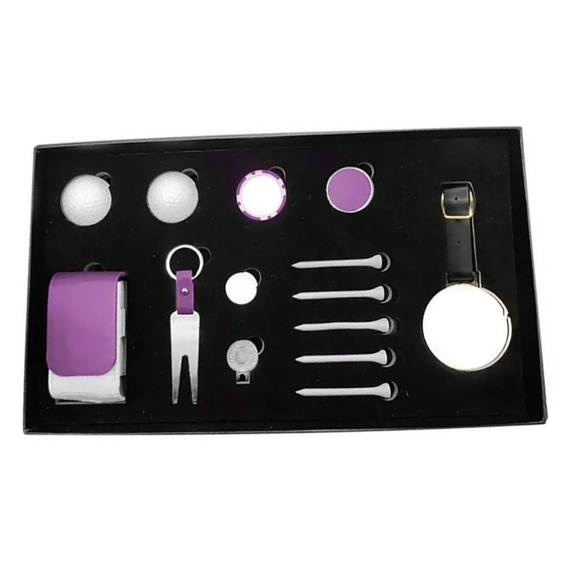 Custom Golf Accessory Gift Set Ball Markers Tees Divot Tool