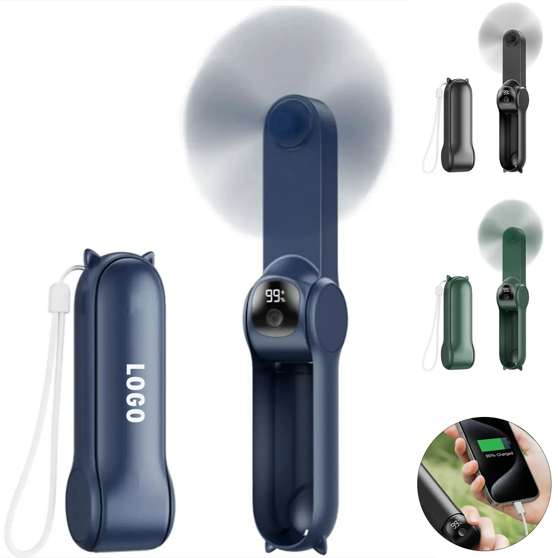 Portable Mini Fan Power Bank Outdoor Travel Gadget 2