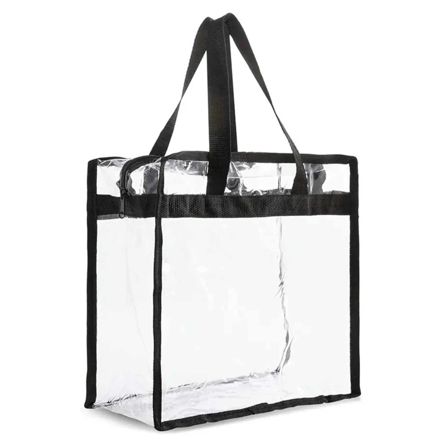 Transparent PVC Zipper Tote for Sporting Events and Concerts