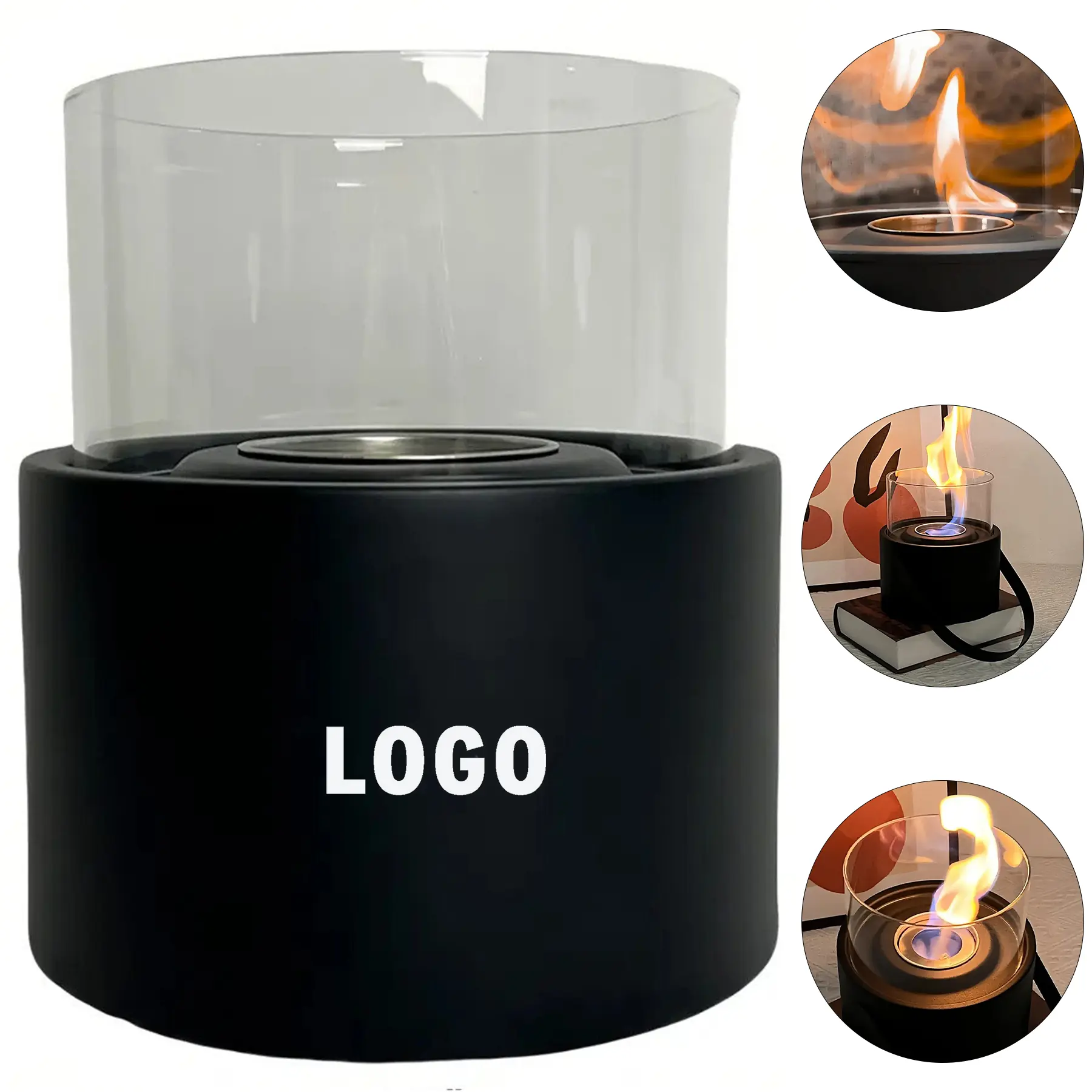 Portable Tabletop Bioethanol Fire Pit Indoor Outdoor Decorative Flame Stove 2