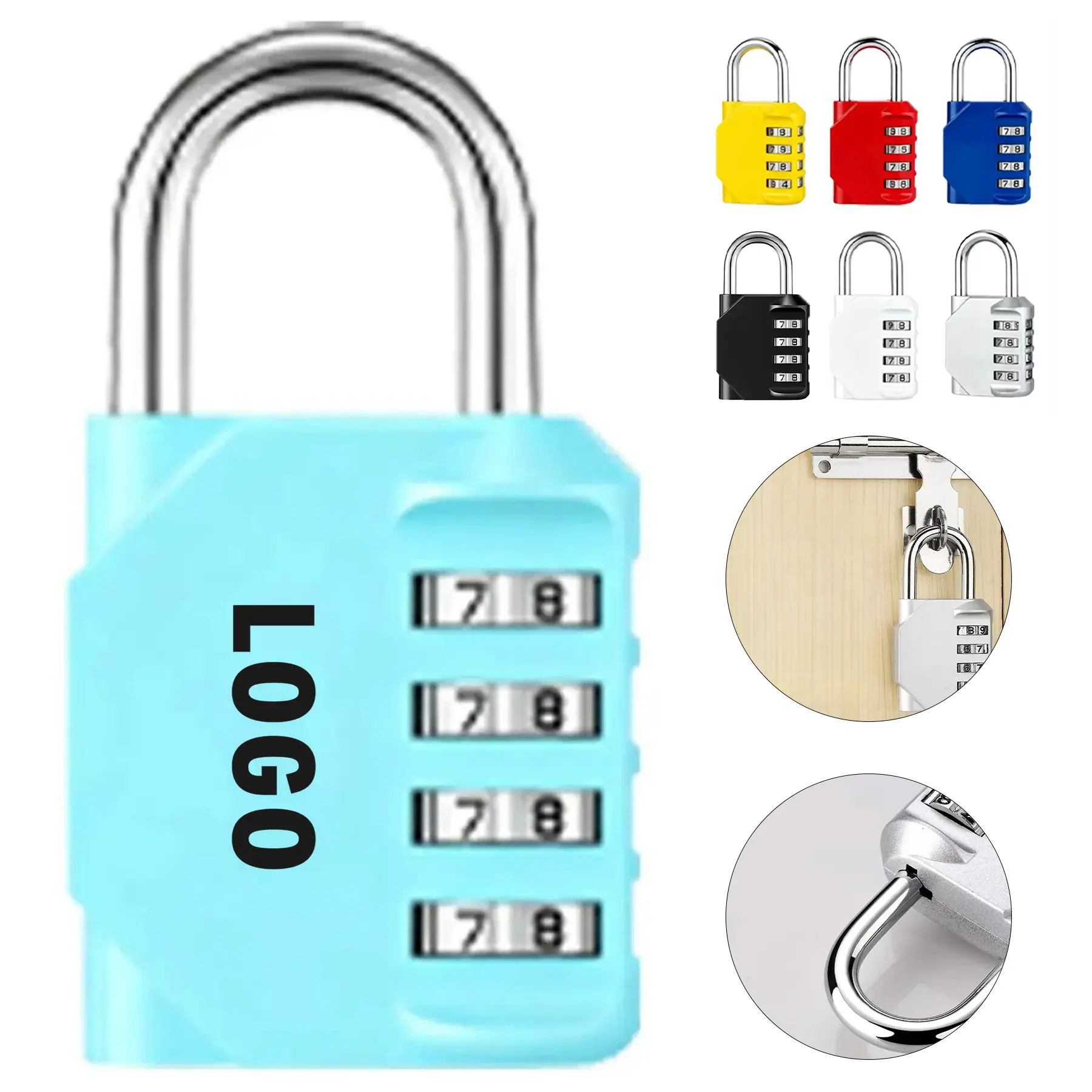 Custom Engraved 4-Digit Combination Padlock for Locker, Gym, Luggage Security 2