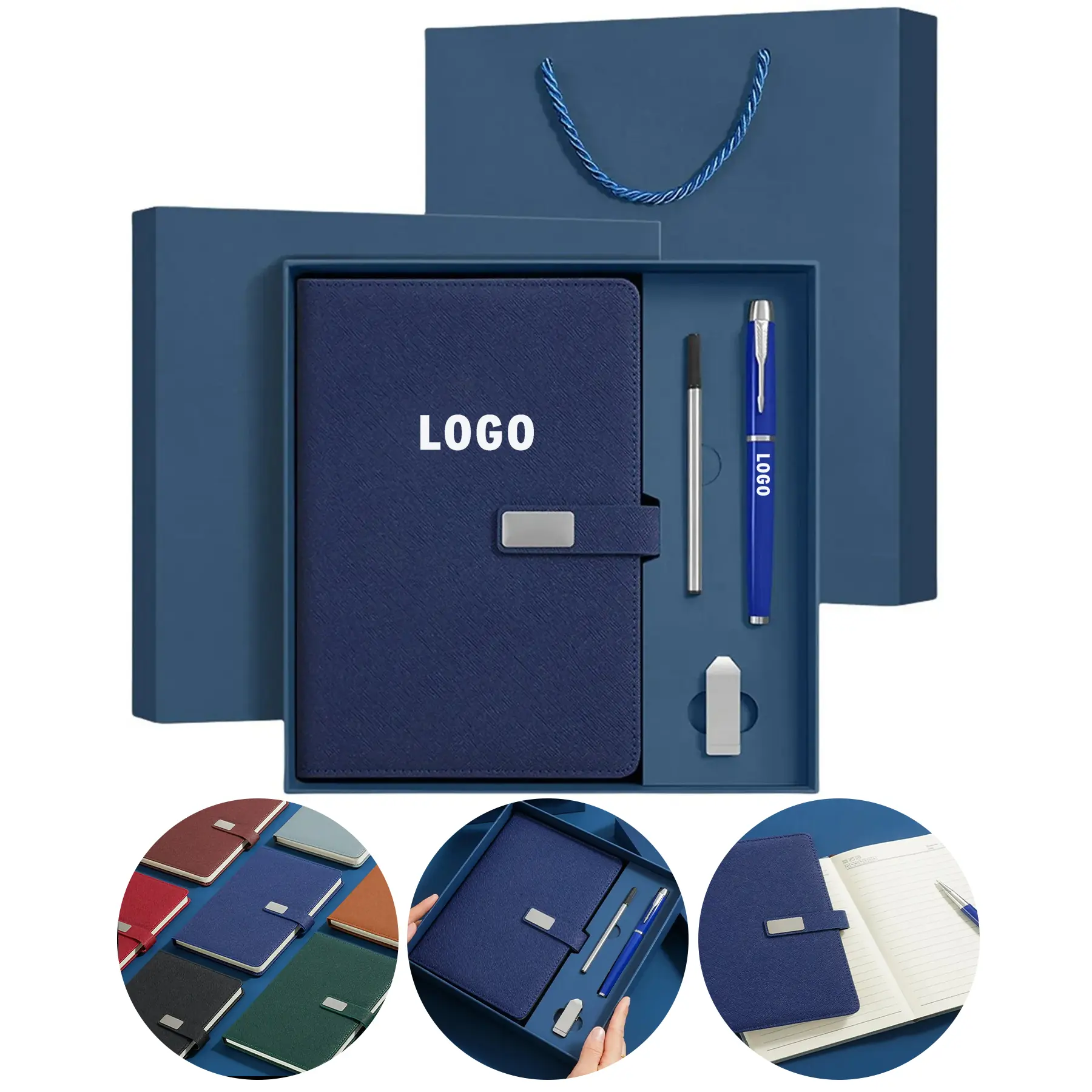 Executive Notebook Pen USB Drive Gift Bundle 2